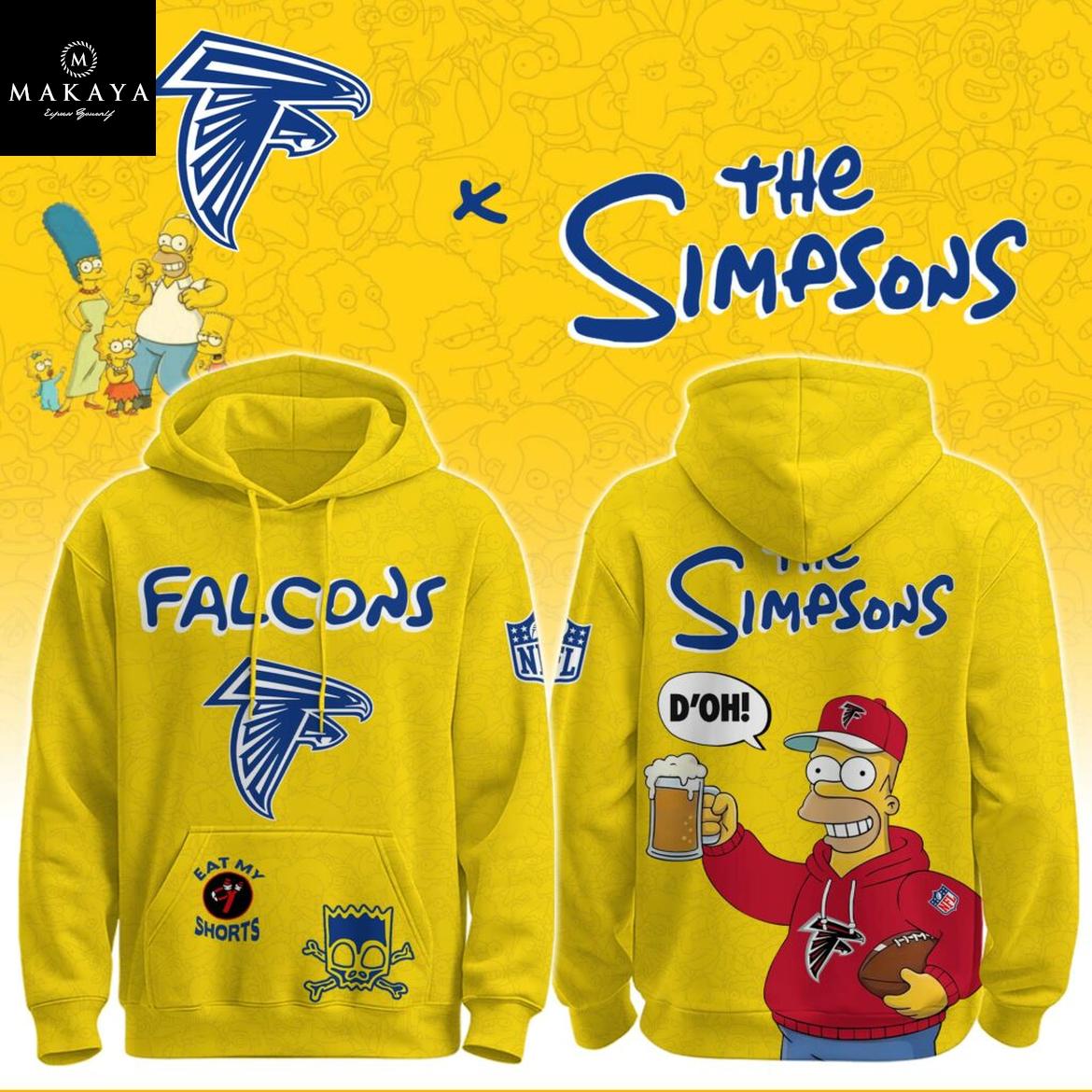 Atlanta Falcons The Simpsons NFL Crossover 2025 Hoodie T-Shirt