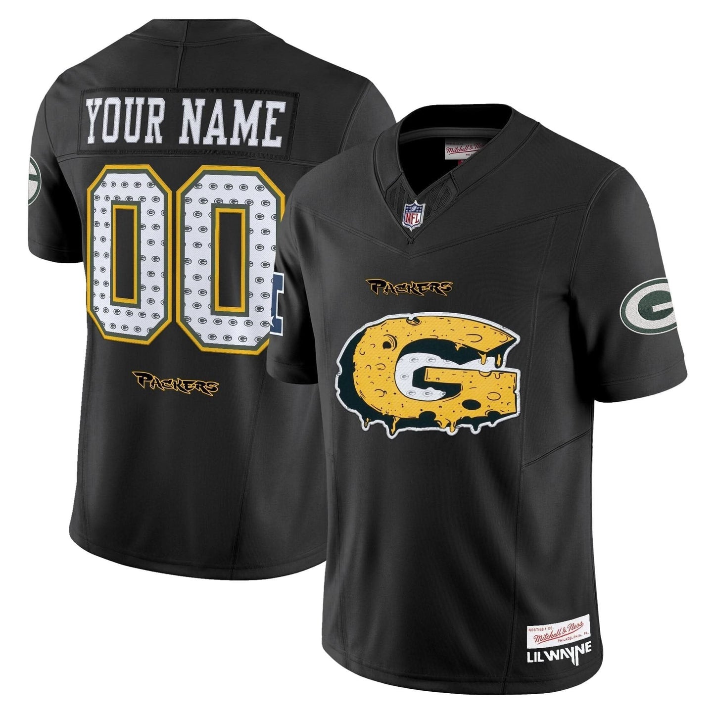 Green Bay Packers 'Cheesehead' x 'Tha Carter VI' Style Vapor Limited Custom Jersey - Stitched