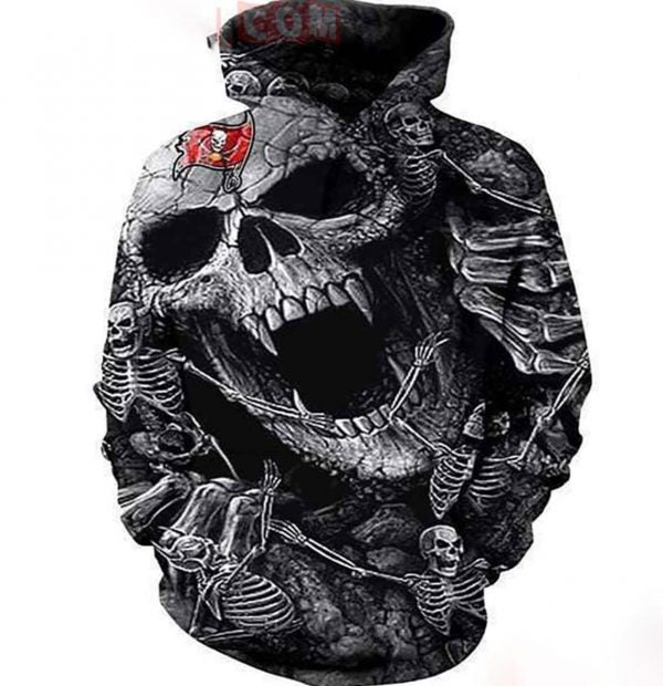 3D Hoodie Nfl Tampa Bay Buccaneers Skull