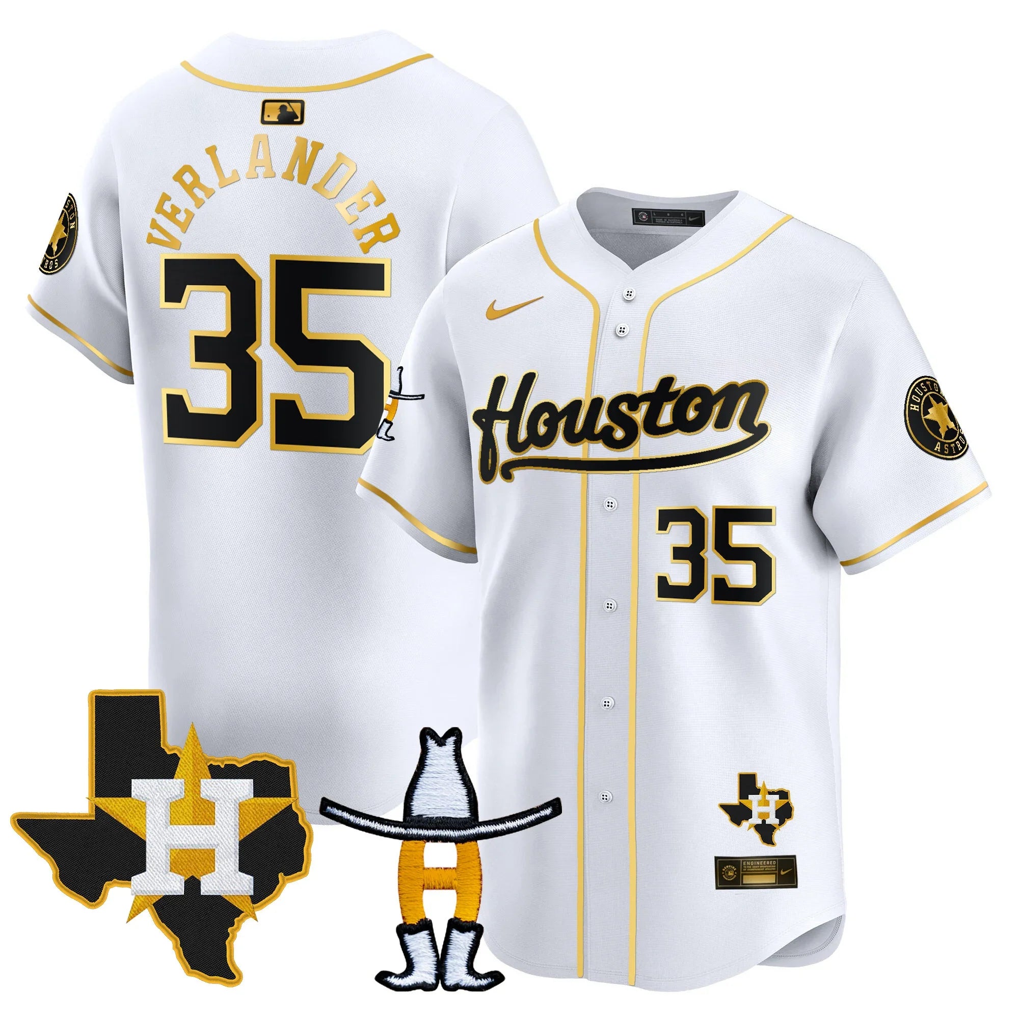 Men's Houston Astros Houston Rodeo Patch Vapor Premier Limited Jersey - All Stitched