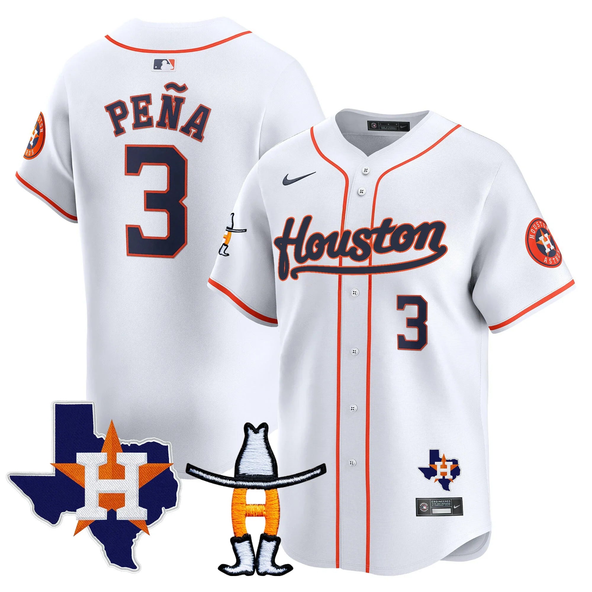 Men's Houston Astros Houston Rodeo Patch Vapor Premier Limited Jersey - All Stitched