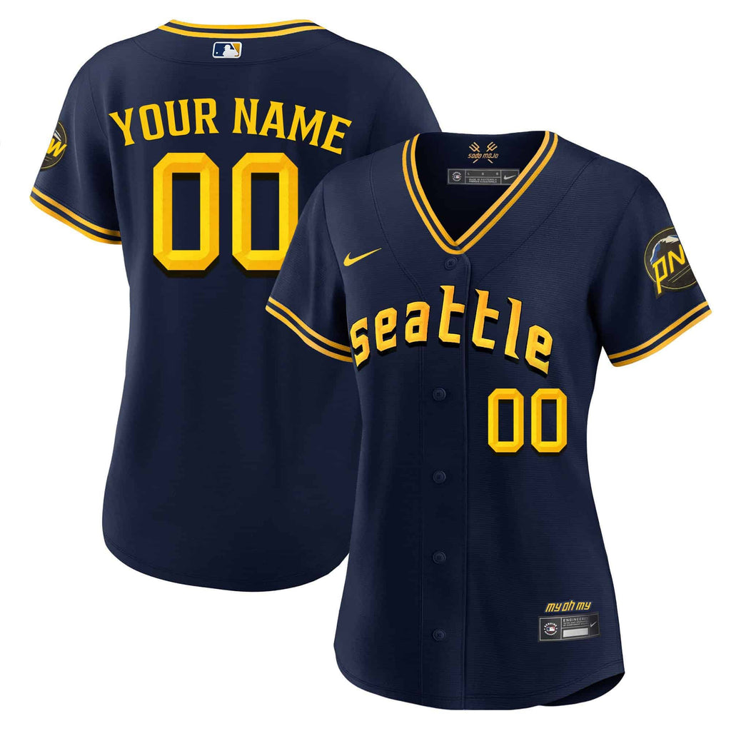 Seattle Mariners 2023 City Connect Fan Made Edition Custom Jersey - All Stitched