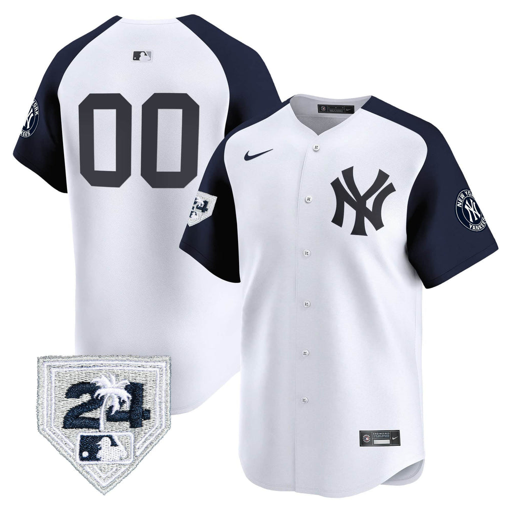 New York Yankees 2024 Spring Training Patch Vapor Premier Limited Custom Jersey V4 - All Stitched