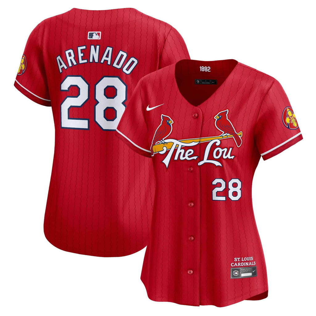 Women's St. Louis Cardinals Red 2024 City Connect Vapor Premier Limited Jersey - All Stitched