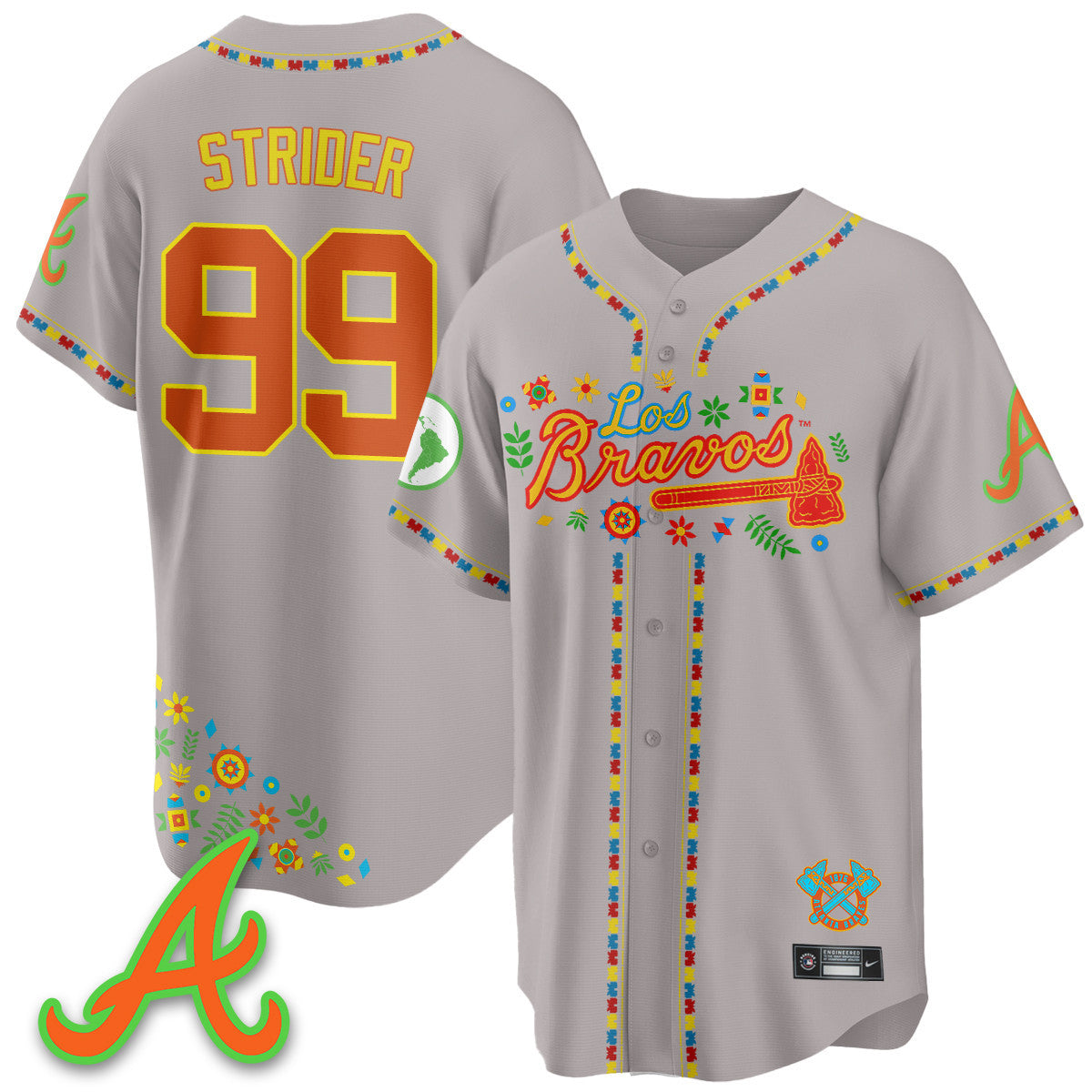 Women's Atlanta Braves 2025 "Los Bravos" Jersey - All Stitched