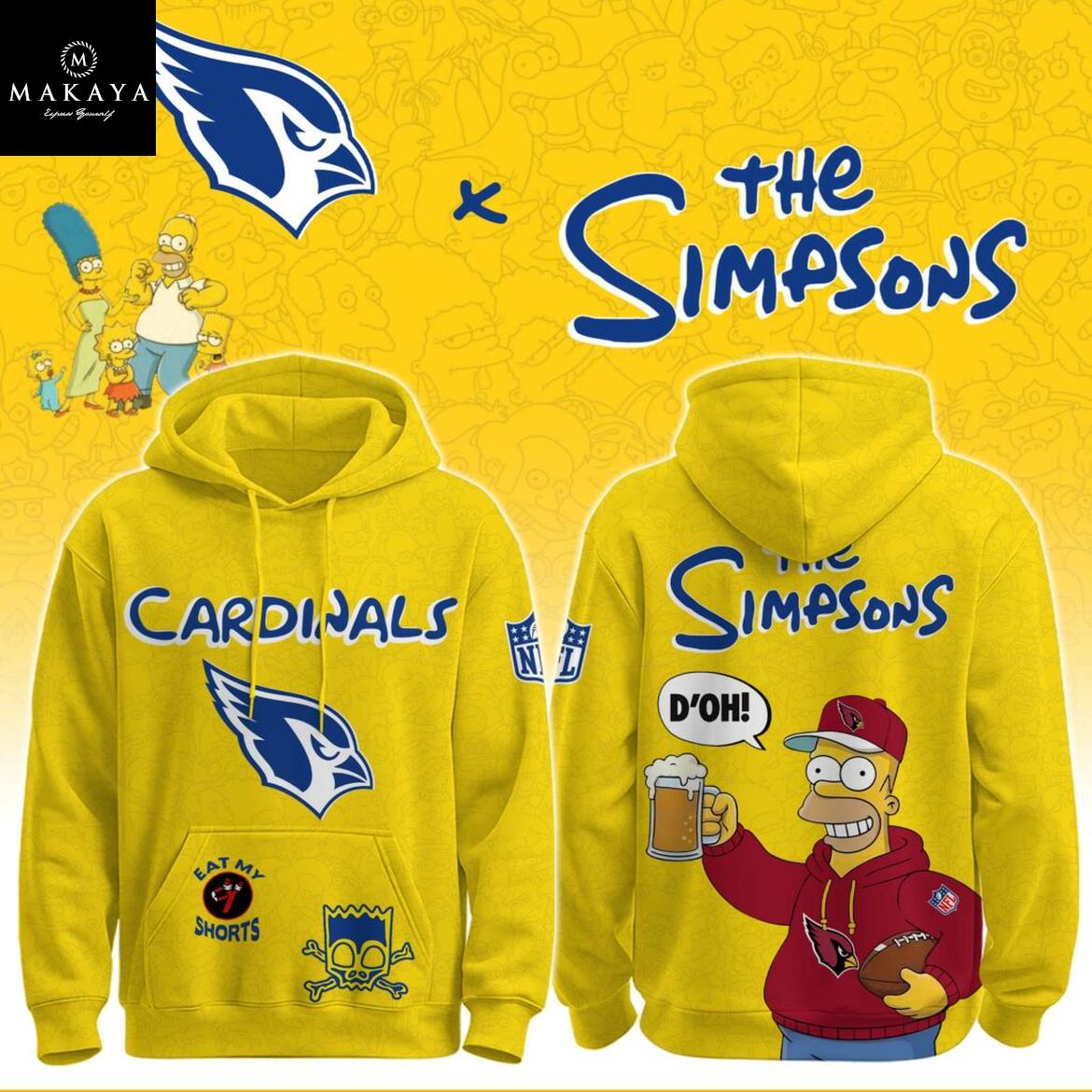 Arizona Cardinals The Simpsons NFL Crossover 2025 Hoodie T-Shirt