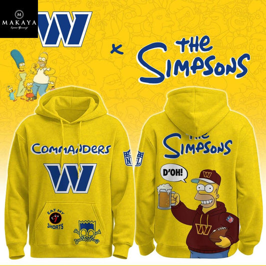 Washington Commanders The Simpsons NFL Crossover 2025 Hoodie T-Shirt