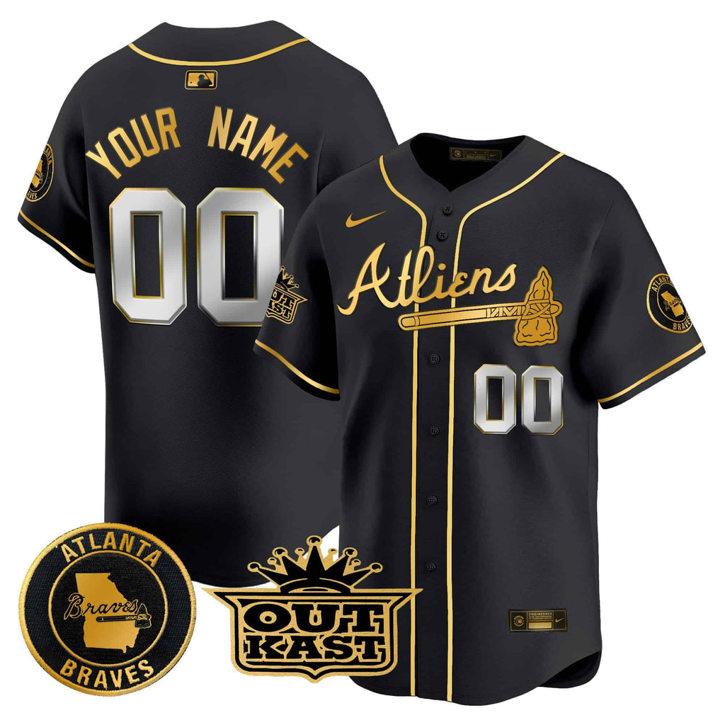 Atlanta Braves Atliens Vapor Premier Limited Custom Jersey - All Stitched