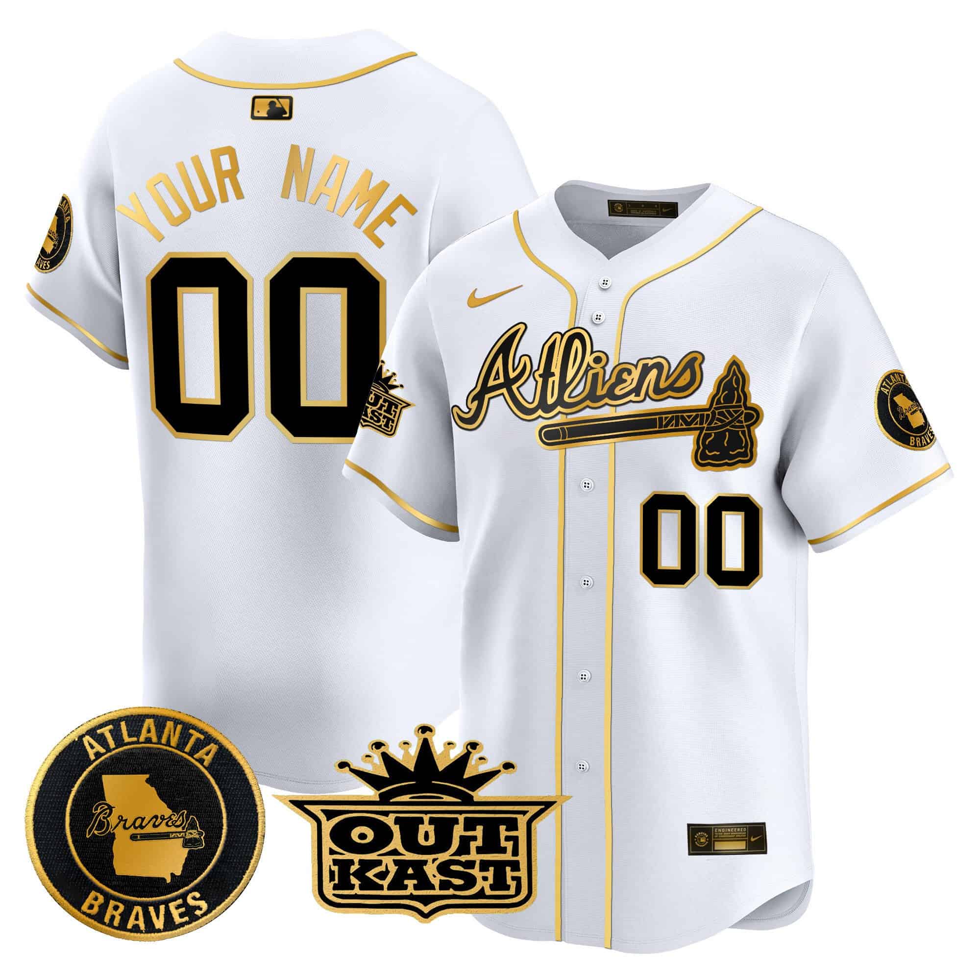 Atlanta Braves Atliens Vapor Premier Limited Custom Jersey - All Stitched