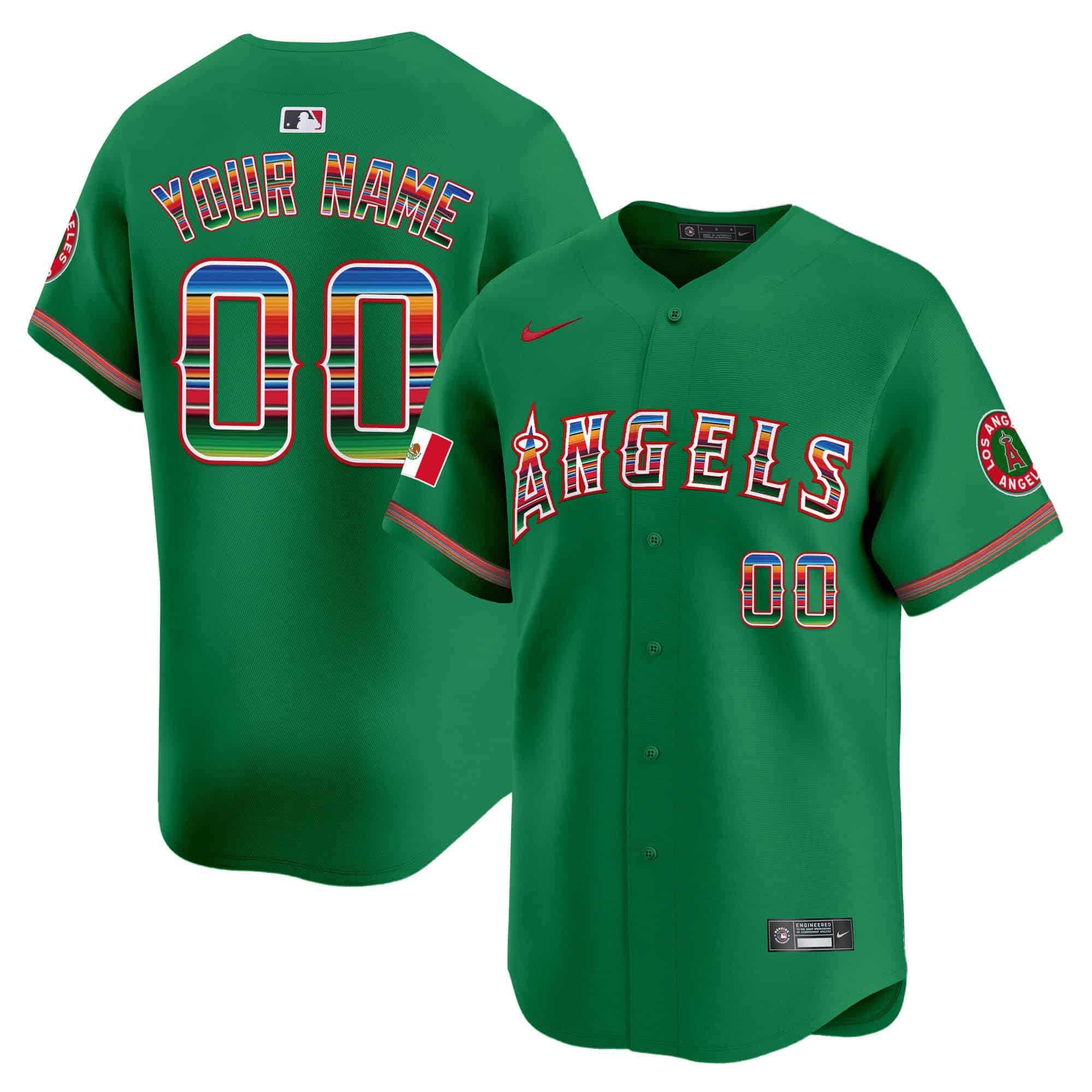 Los Angeles Angels Mexico Vapor Premier Limited Custom Jersey - All Stitched