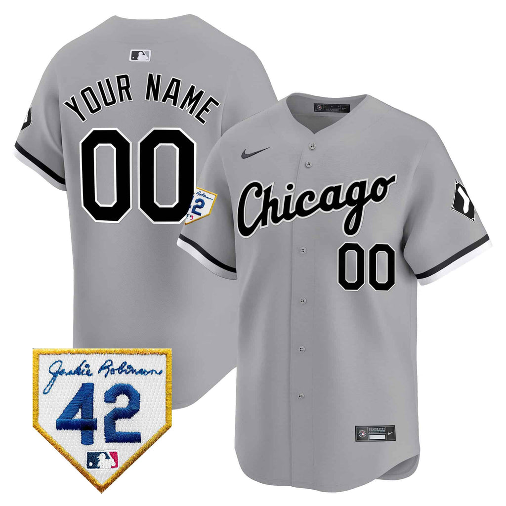 Chicago White Sox 2024 Jackie Robinson Patch Vapor Premier Limited Custom Jersey - All Stitched