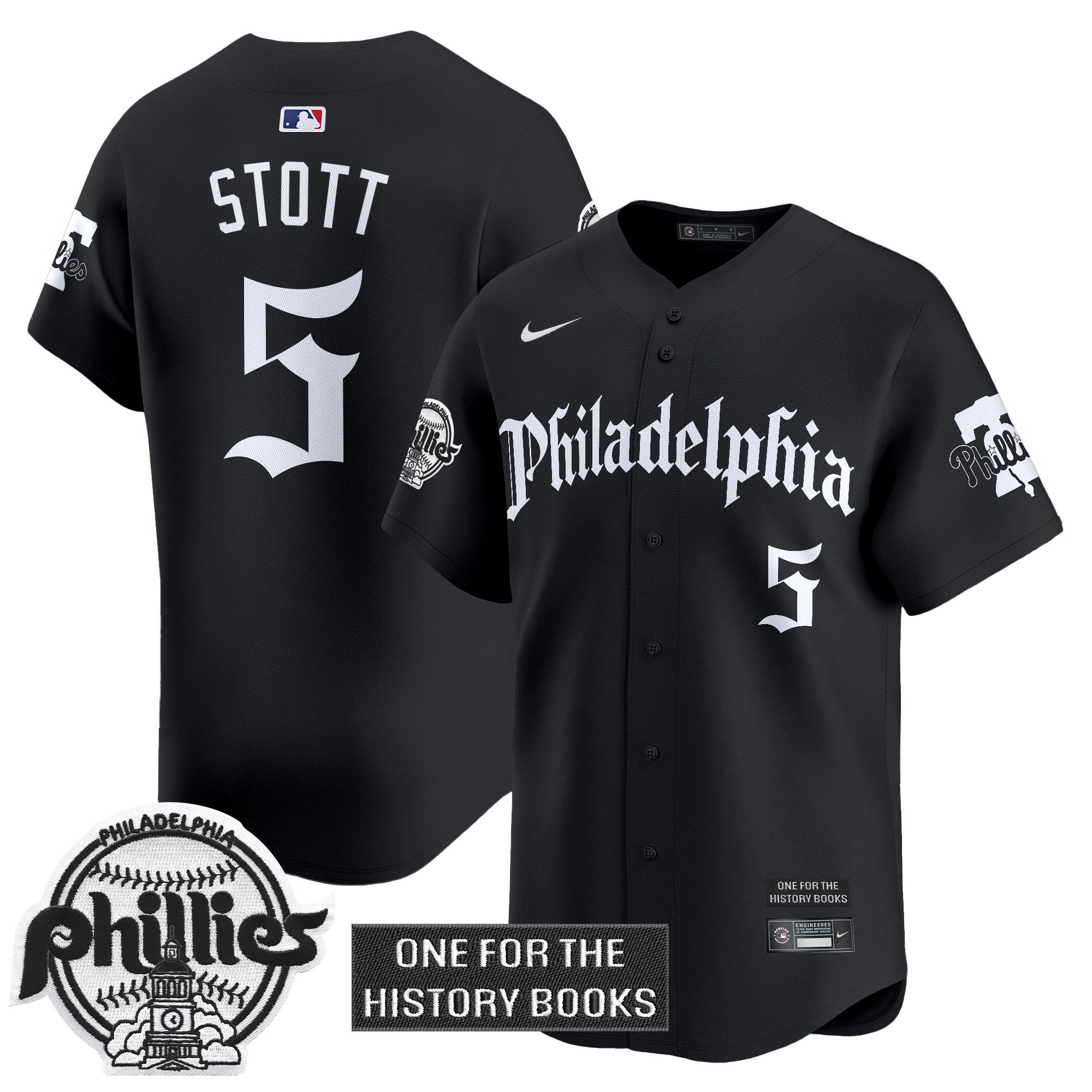 Men's Phillies 'Retro Newspaper Edition' Vapor Premier Limited Jersey - All Stitched