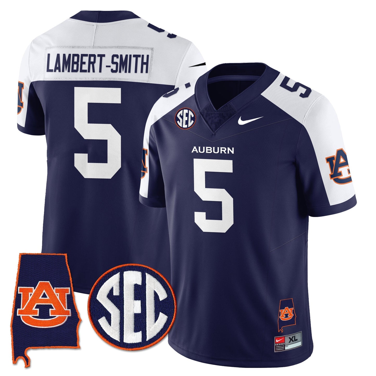 Auburn Tigers Alabama Patch Vapor Limited Jersey - All Stitched