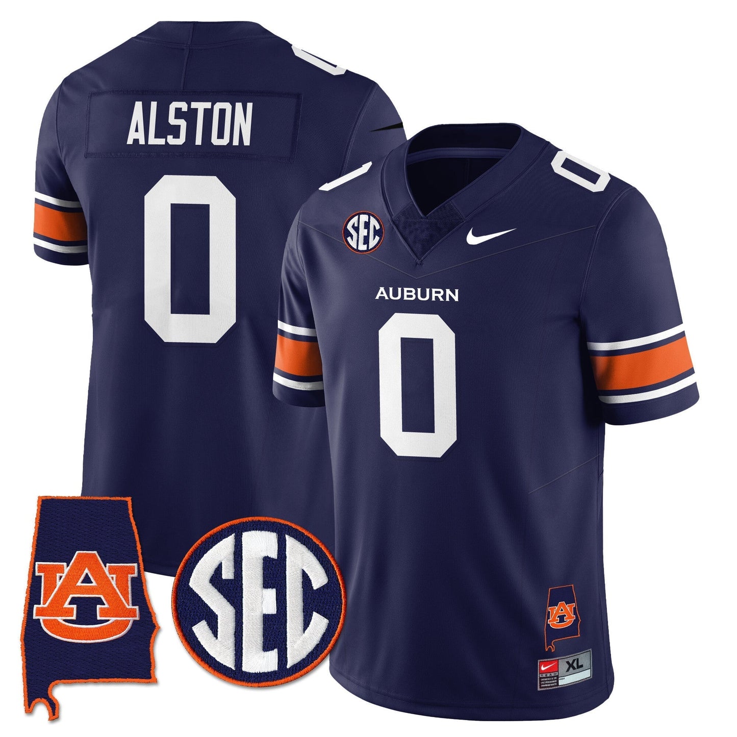 Auburn Tigers Alabama Patch Vapor Limited Jersey - All Stitched