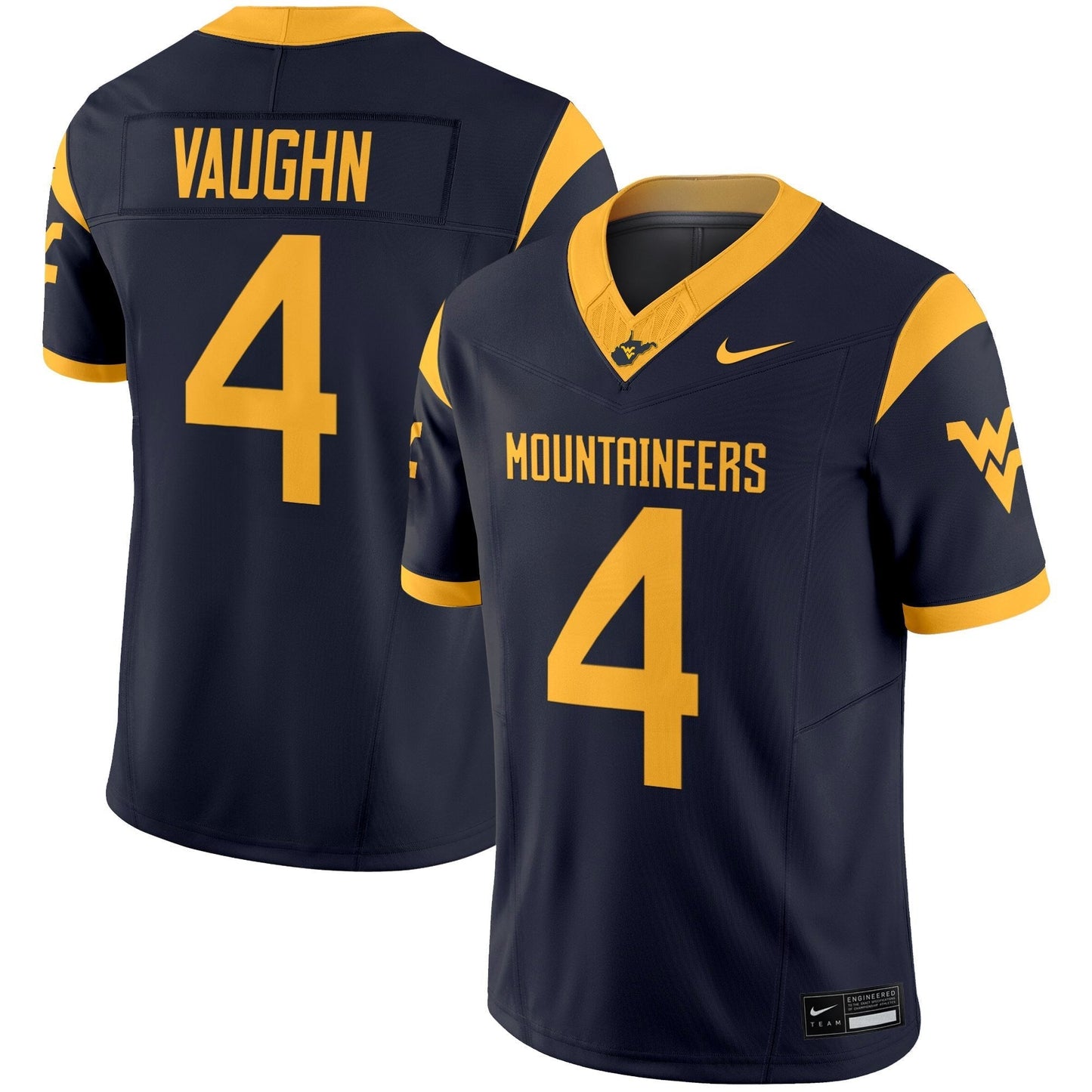 West Virginia Mountaineers 2025 Vapor Limited Jersey - All Stitched