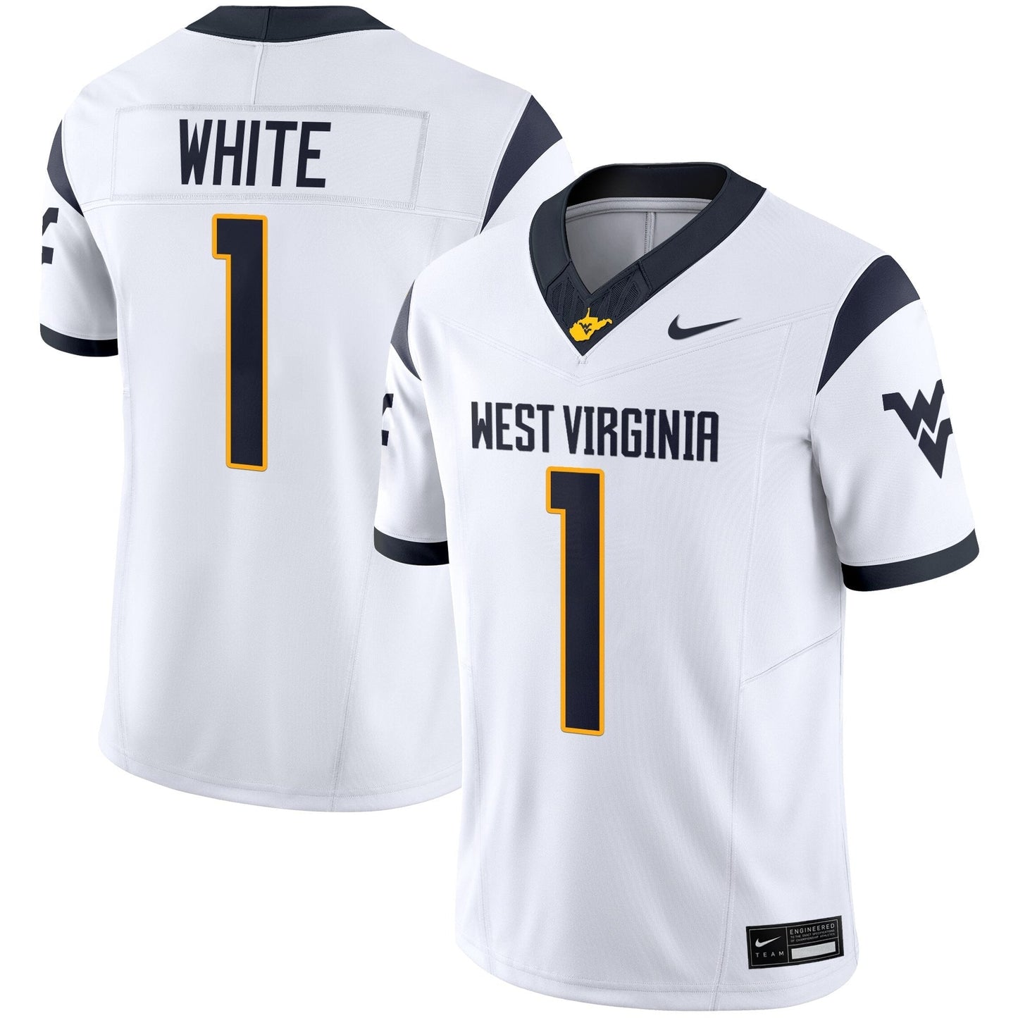 West Virginia Mountaineers 2025 Vapor Limited Jersey - All Stitched