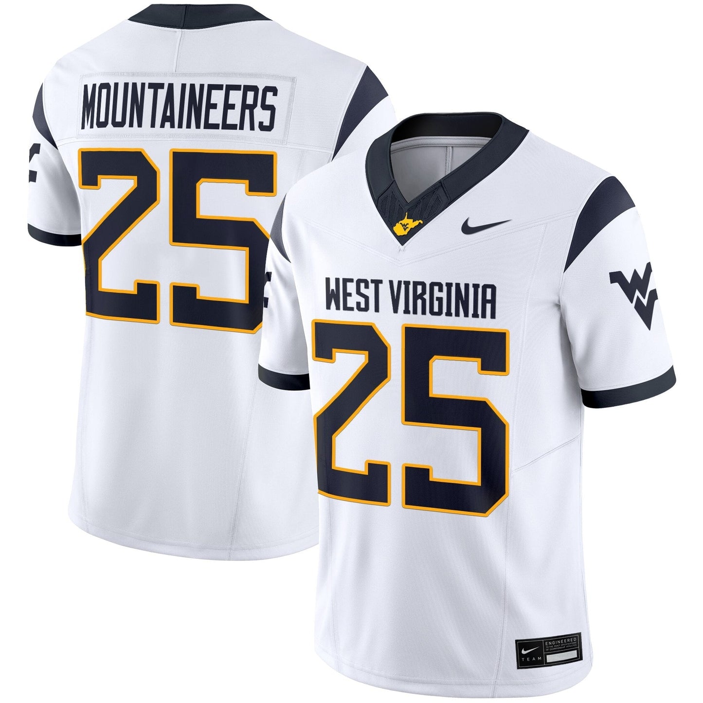 West Virginia Mountaineers 2025 Vapor Limited Jersey - All Stitched