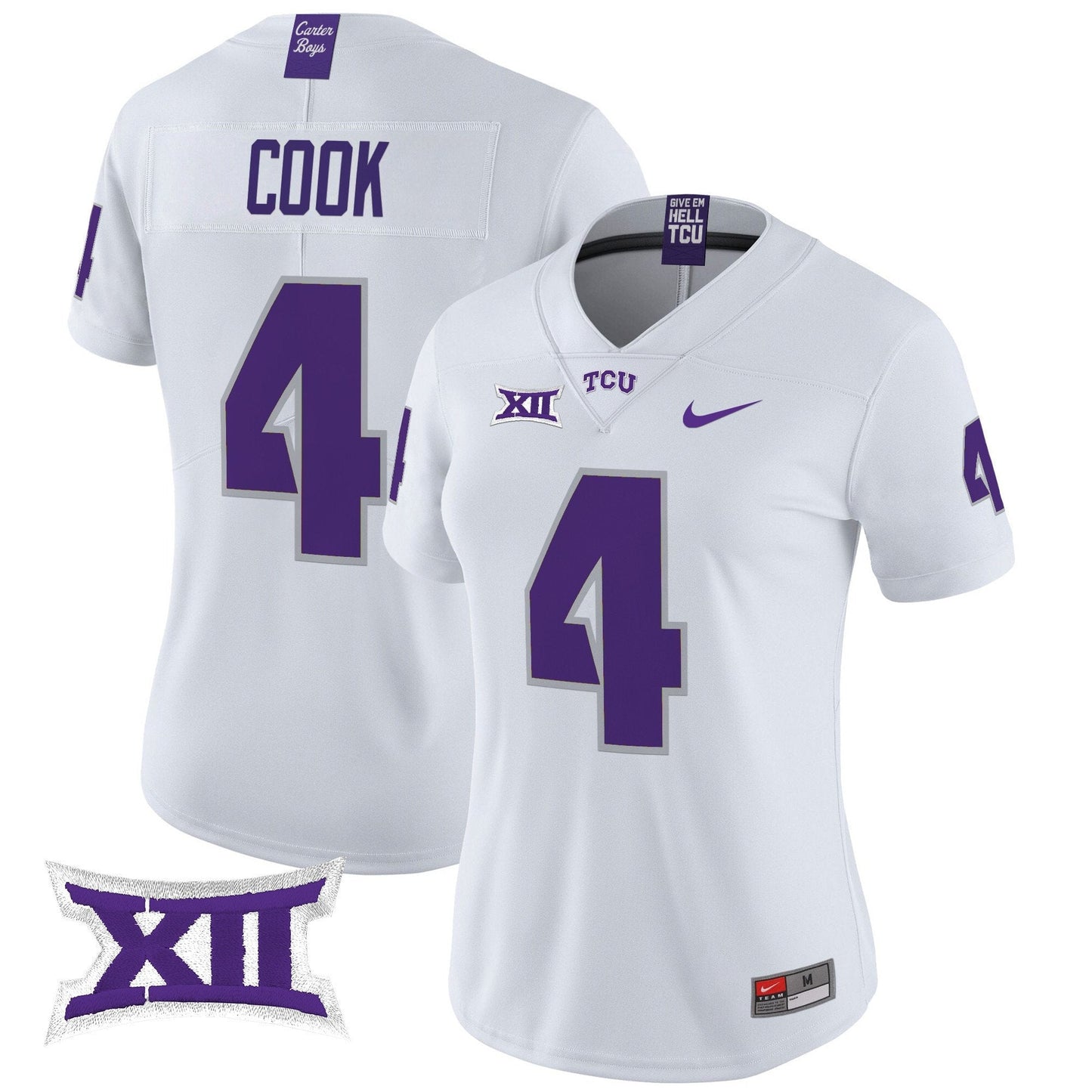 Women's TCU Horned Frogs 2024 Vapor Limited Jersey - All stitched