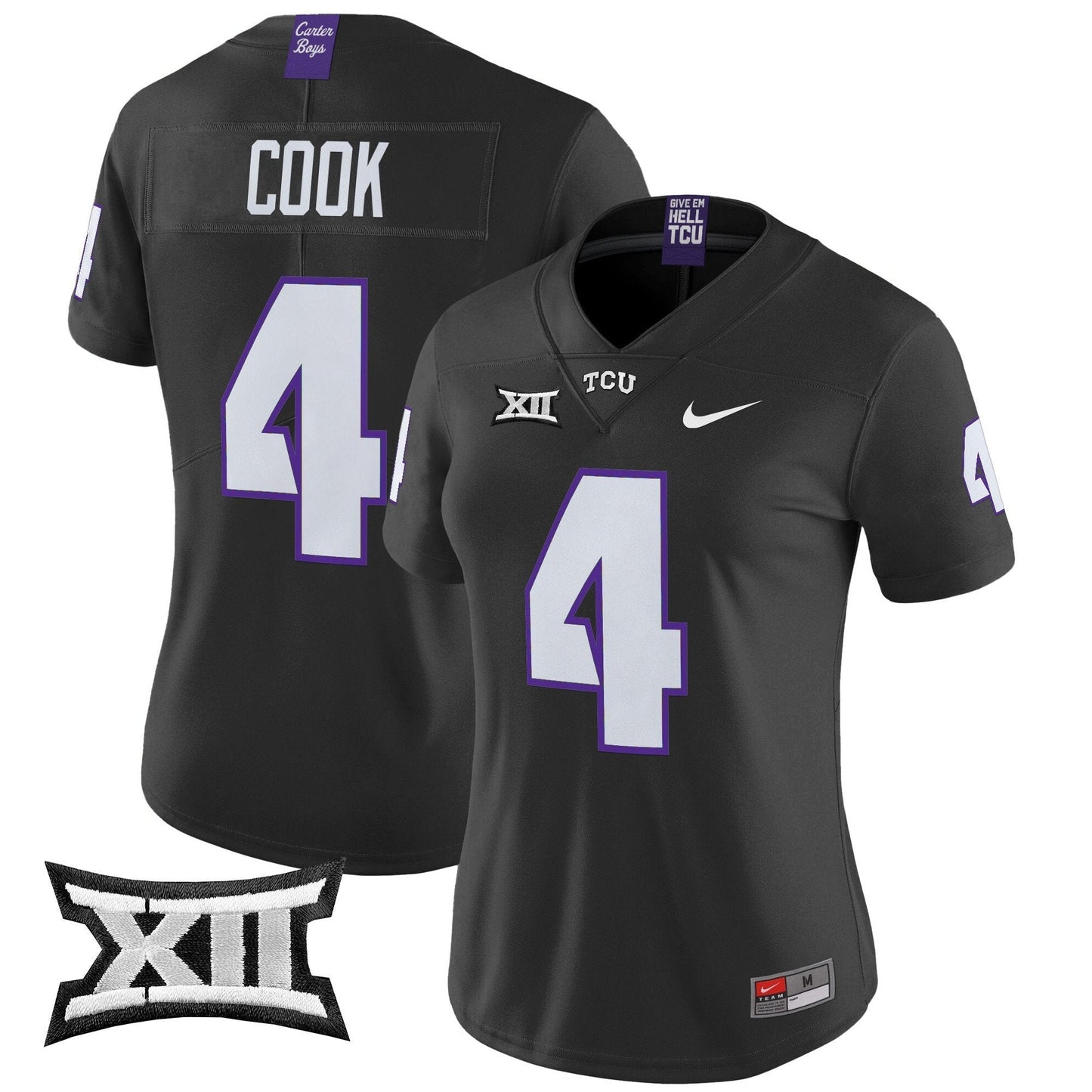 Women's TCU Horned Frogs 2024 Vapor Limited Jersey - All stitched