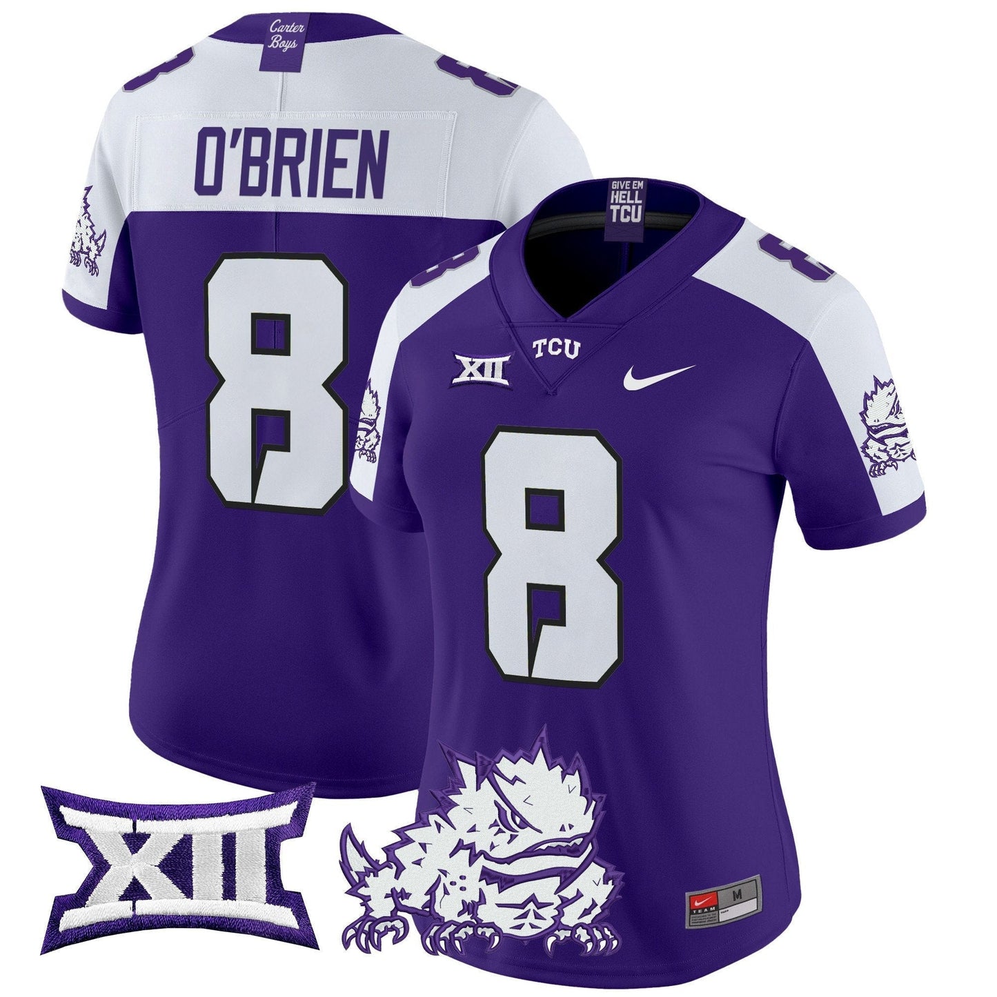 Women's TCU Horned Frogs 2024 Vapor Limited Jersey - All stitched