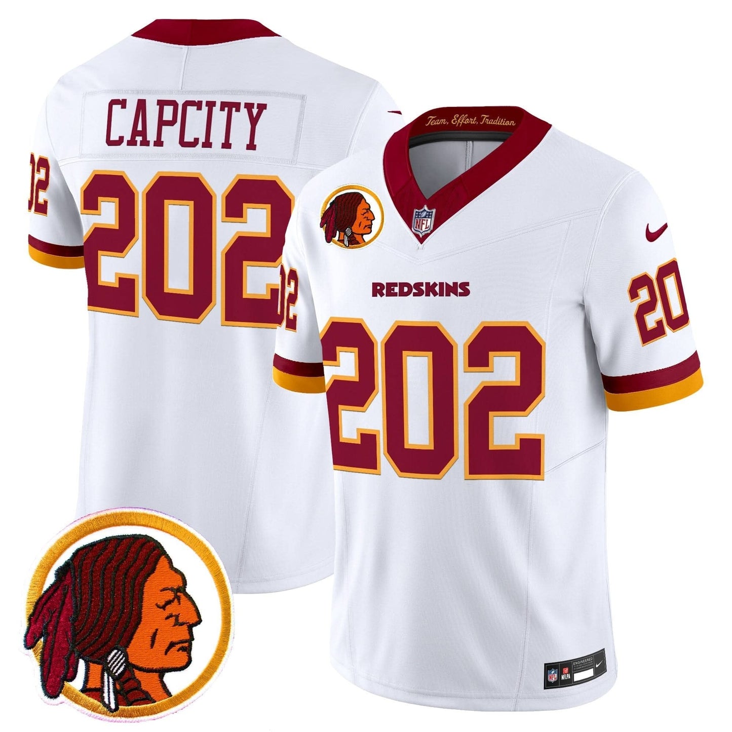 Washington Redskins Throwback Vapor Limited Jersey V2 - All Stitched