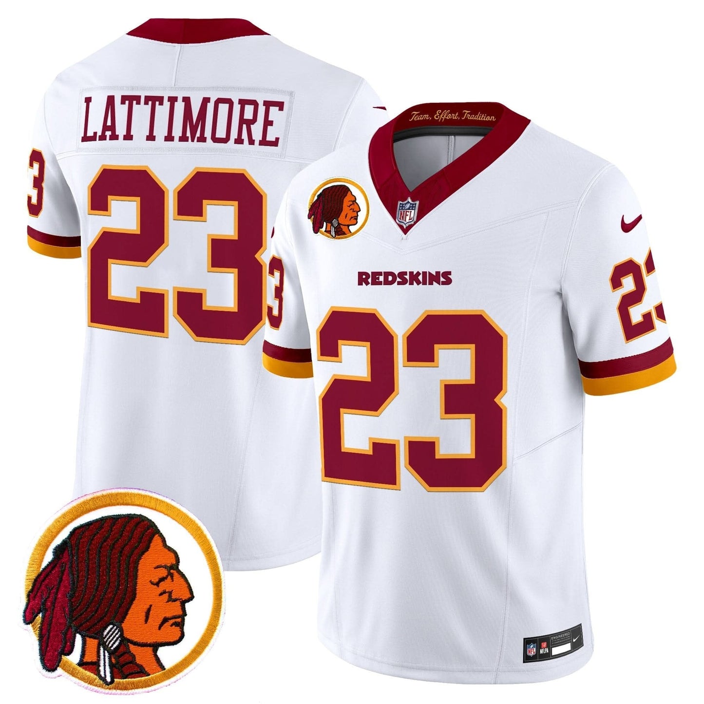Washington Redskins Throwback Vapor Limited Jersey V2 - All Stitched