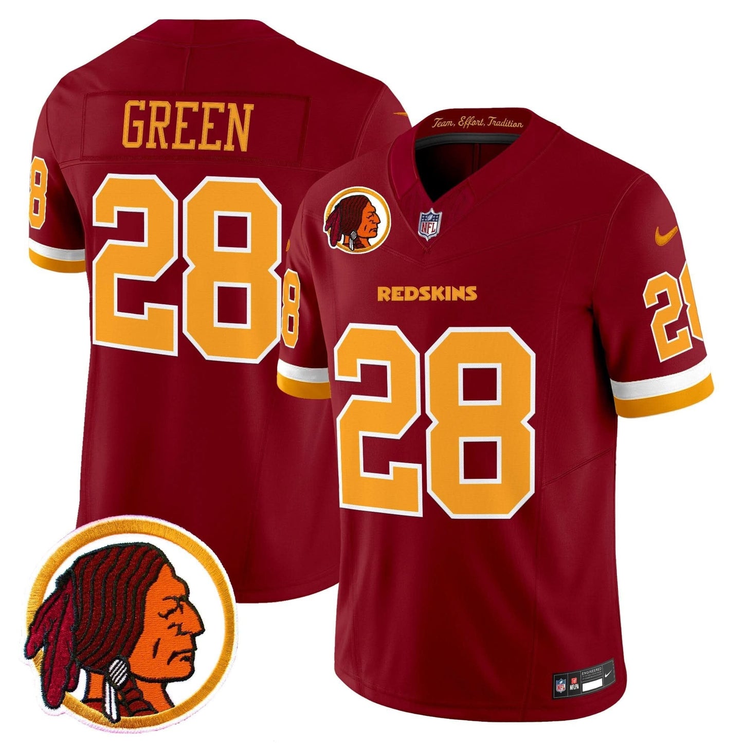 Washington Redskins Throwback Vapor Limited Jersey V2 - All Stitched