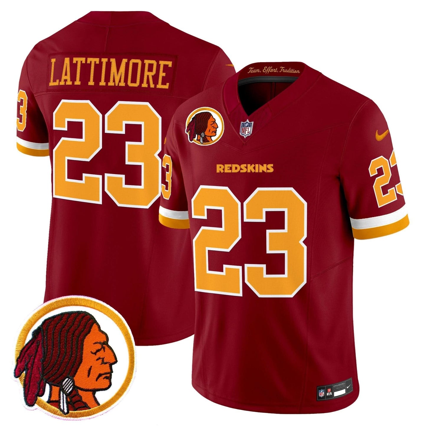 Washington Redskins Throwback Vapor Limited Jersey V2 - All Stitched