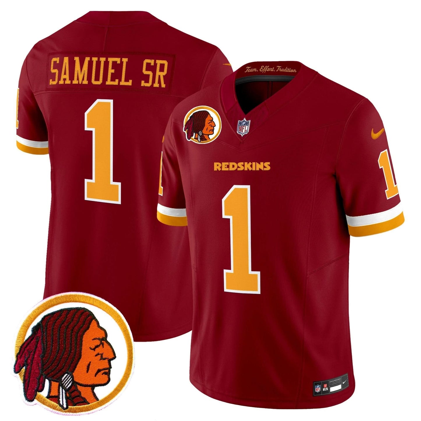 Washington Redskins Throwback Vapor Limited Jersey V2 - All Stitched