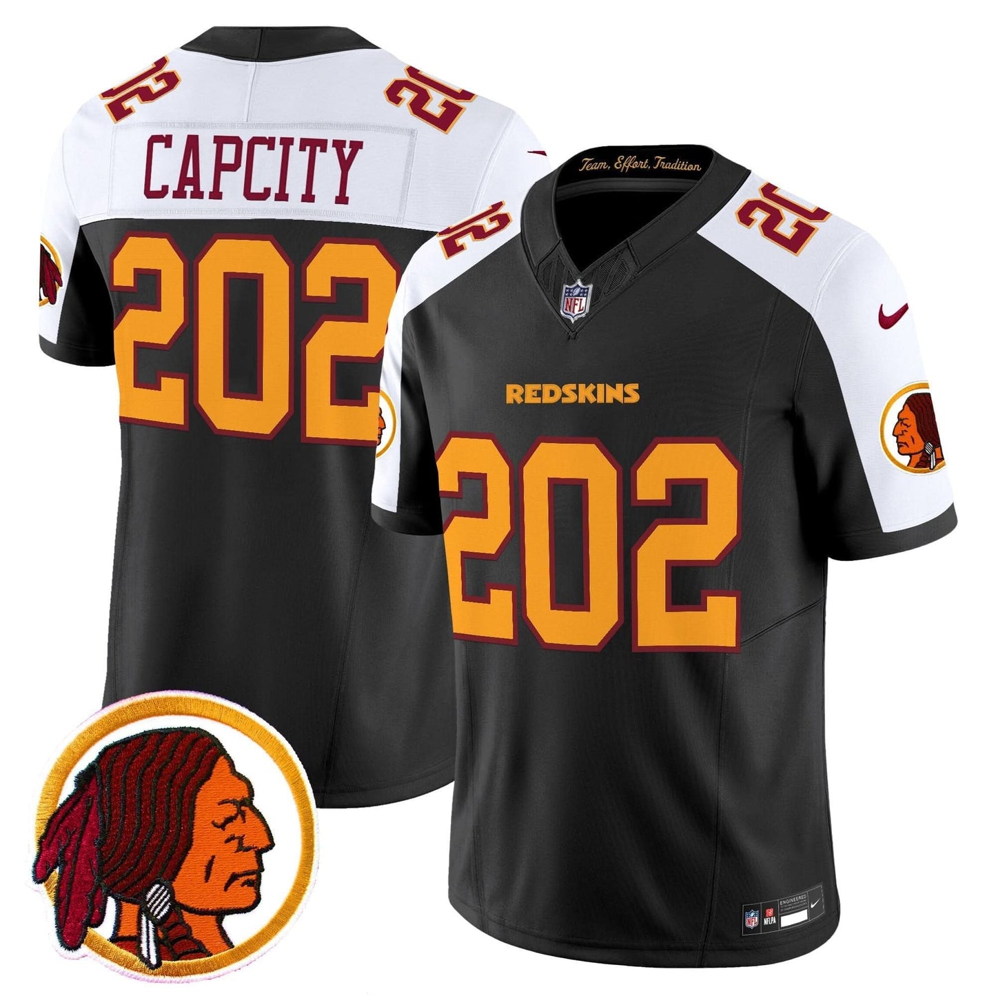 Washington Redskins Throwback Vapor Limited Jersey V2 - All Stitched
