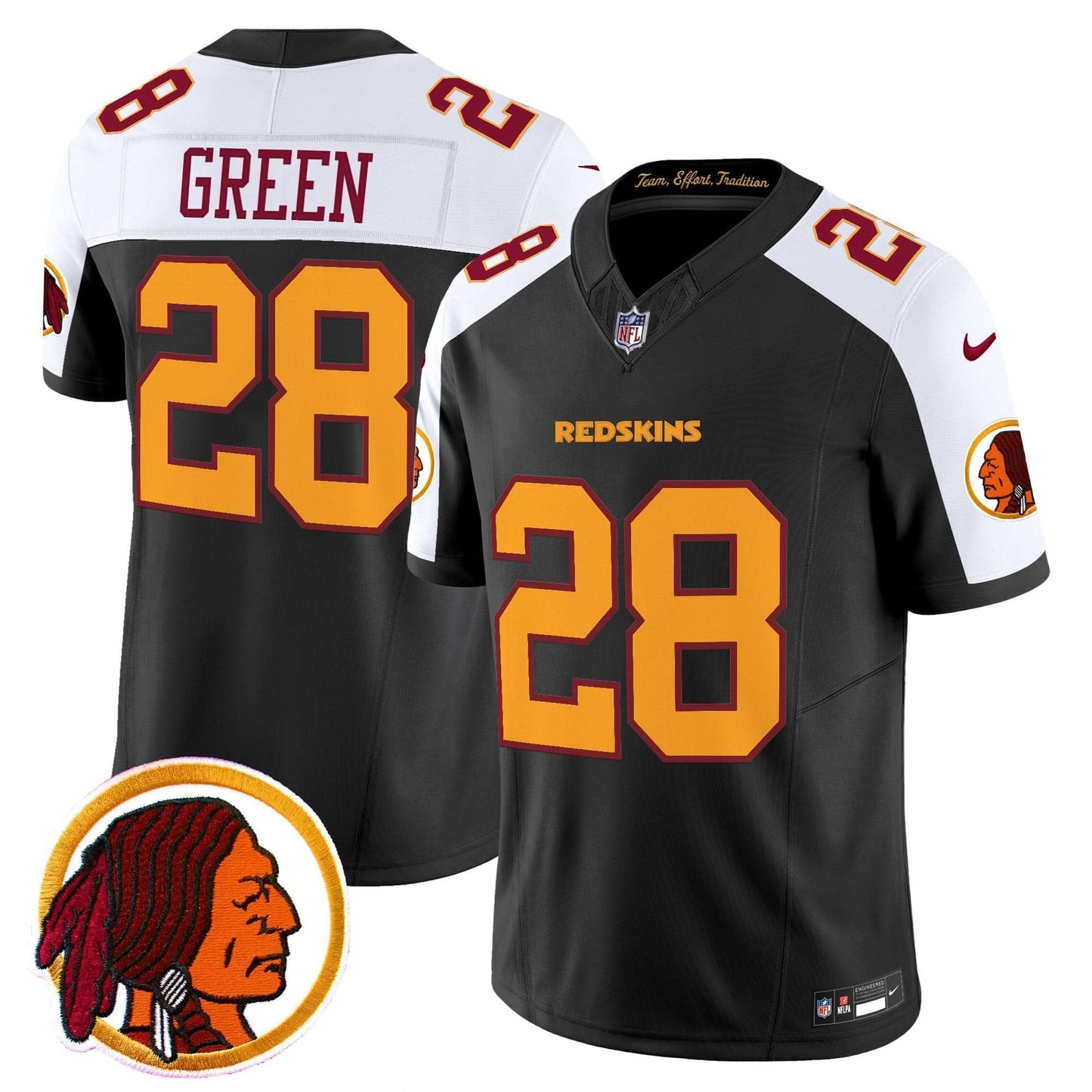 Washington Redskins Throwback Vapor Limited Jersey V2 - All Stitched