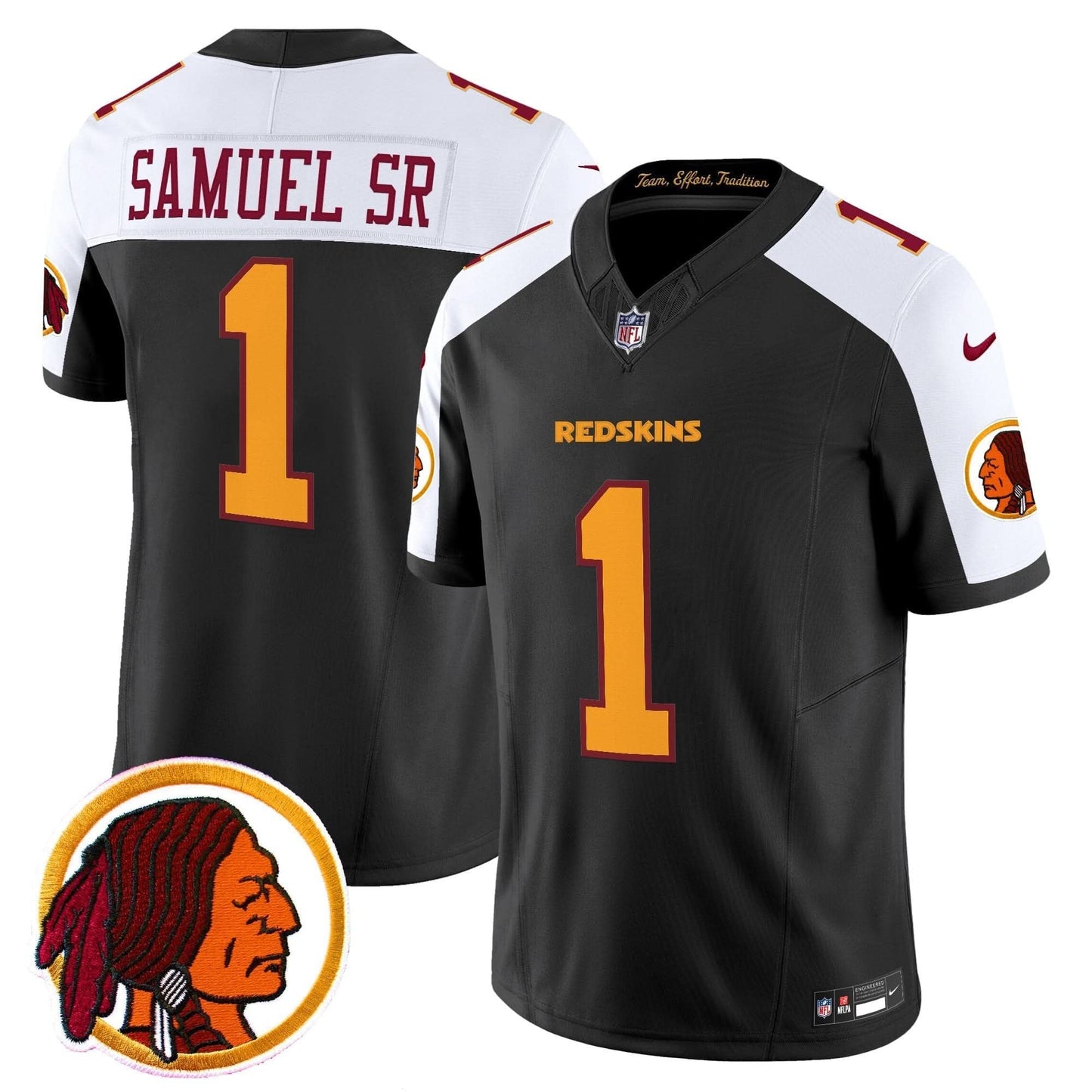 Washington Redskins Throwback Vapor Limited Jersey V2 - All Stitched