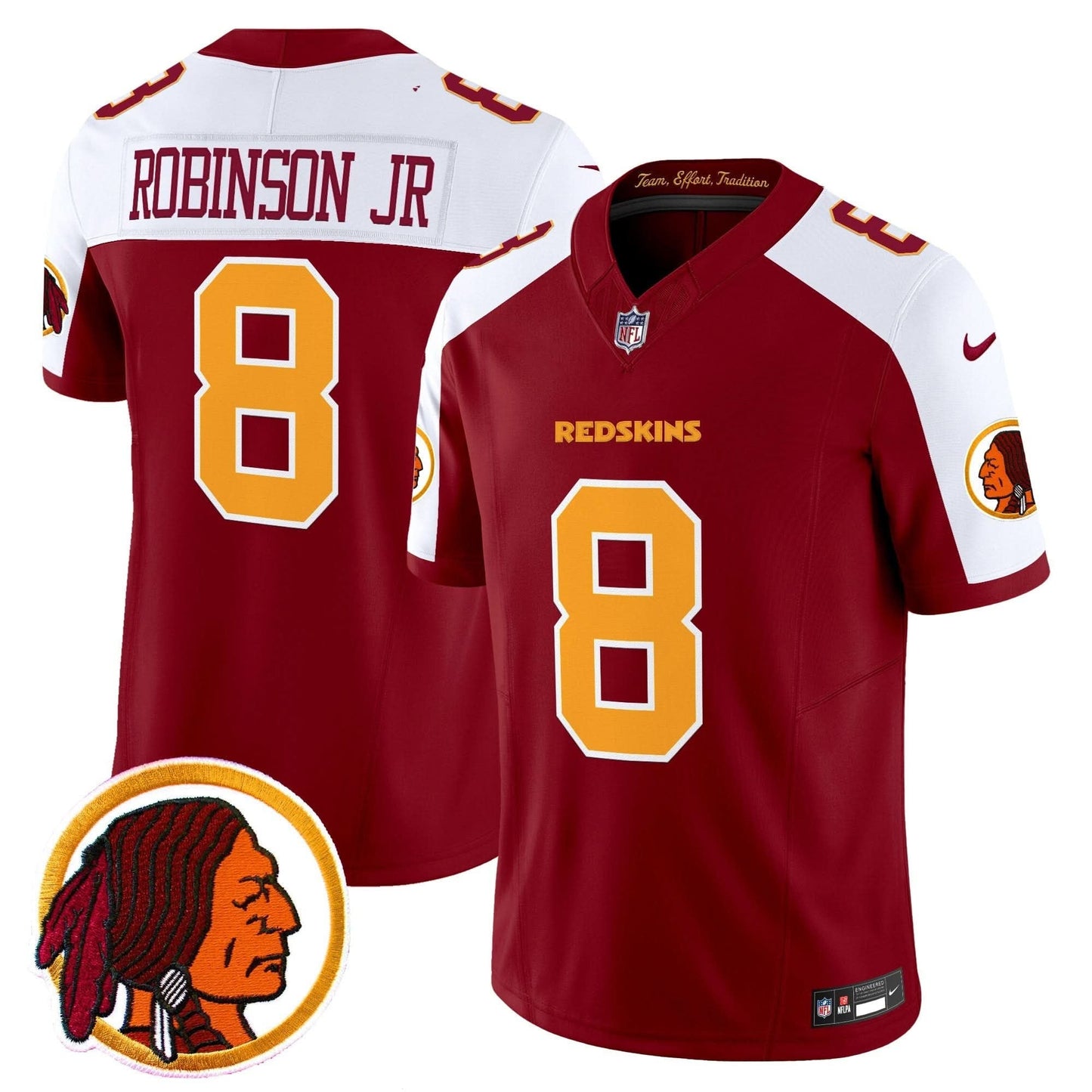 Washington Redskins Throwback Vapor Limited Jersey V2 - All Stitched