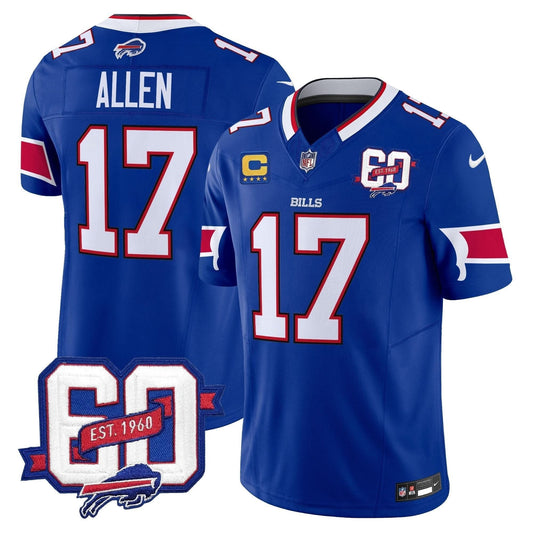 Bills 60th Anniversary Patch Vapor Limited Jersey - All Stitched