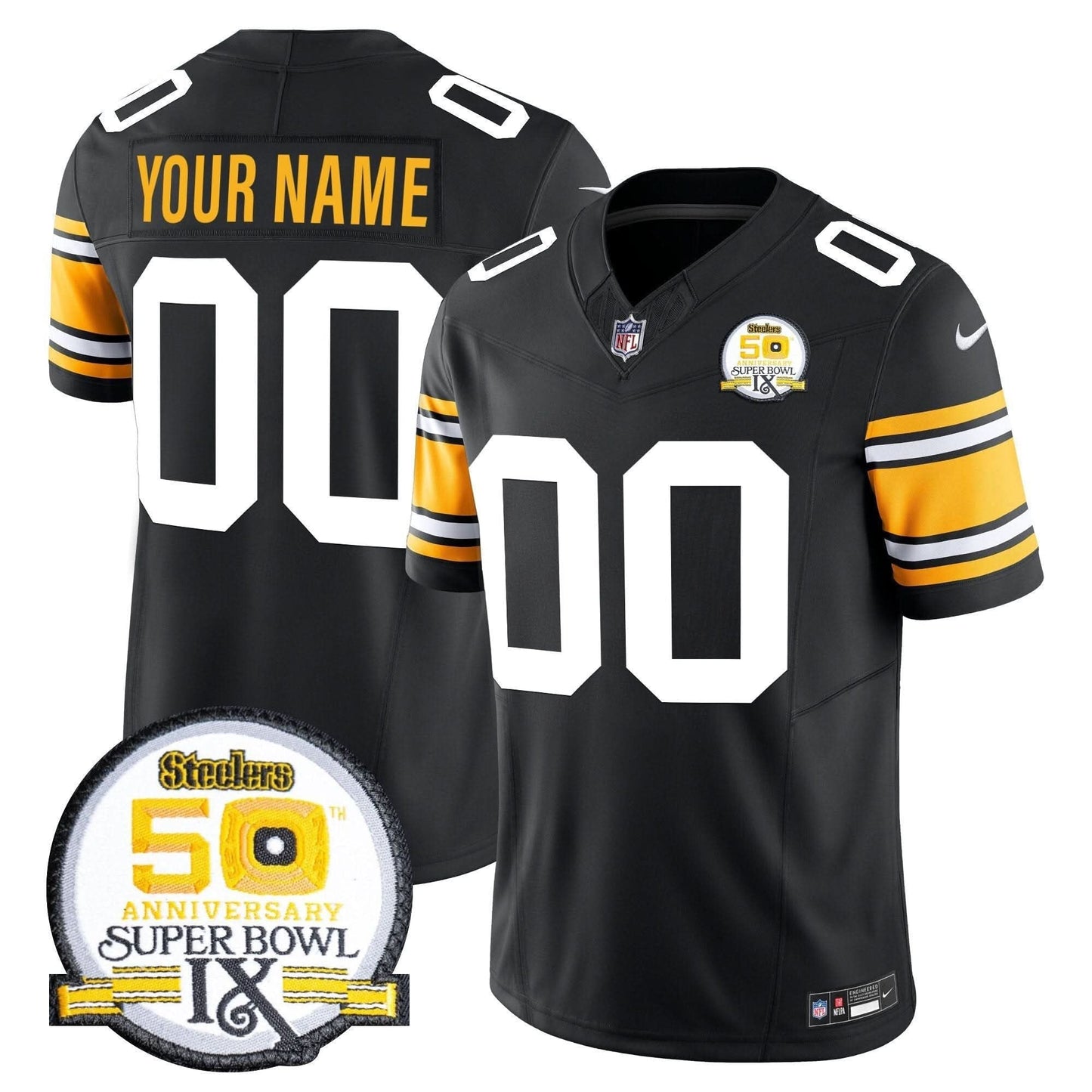 Pittsburgh Steelers Throwback 2024 Vapor Limited Custom Jersey - All Stitched