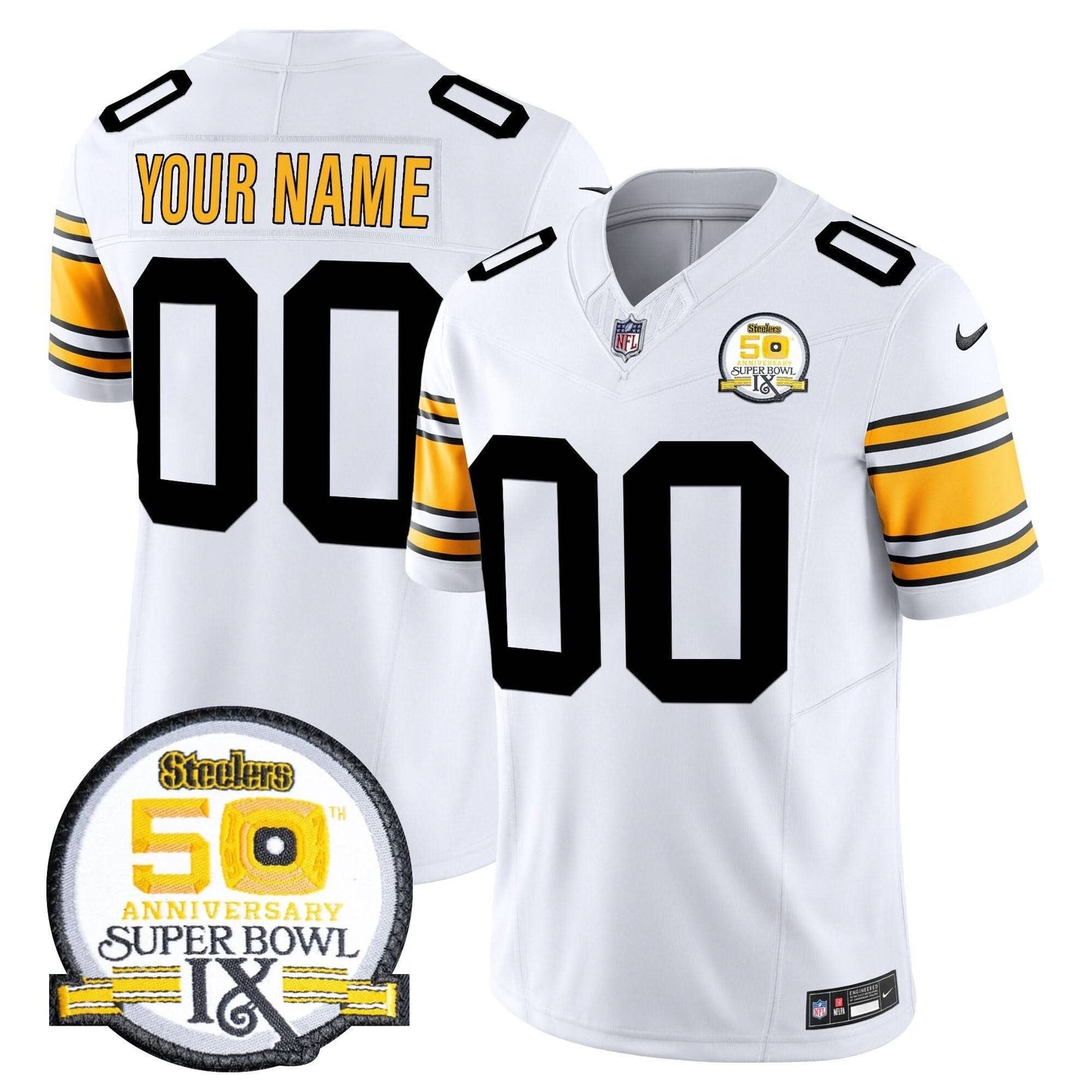 Pittsburgh Steelers Throwback 2024 Vapor Limited Custom Jersey - All Stitched