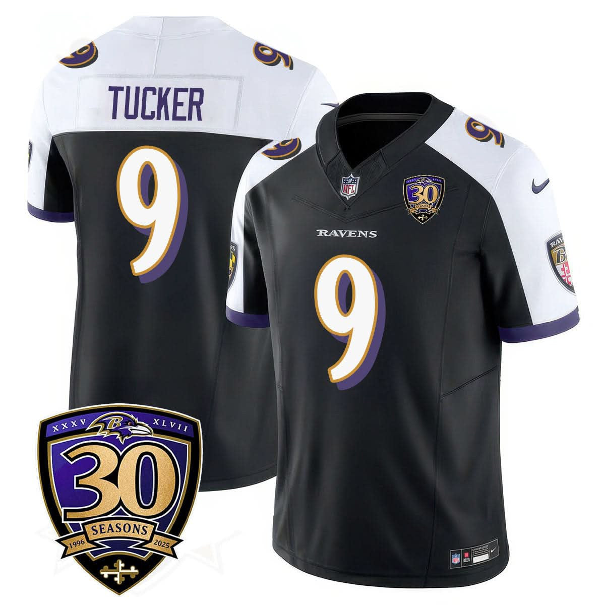 Baltimore Ravens Limited 30th Season Jersey - All Stitched