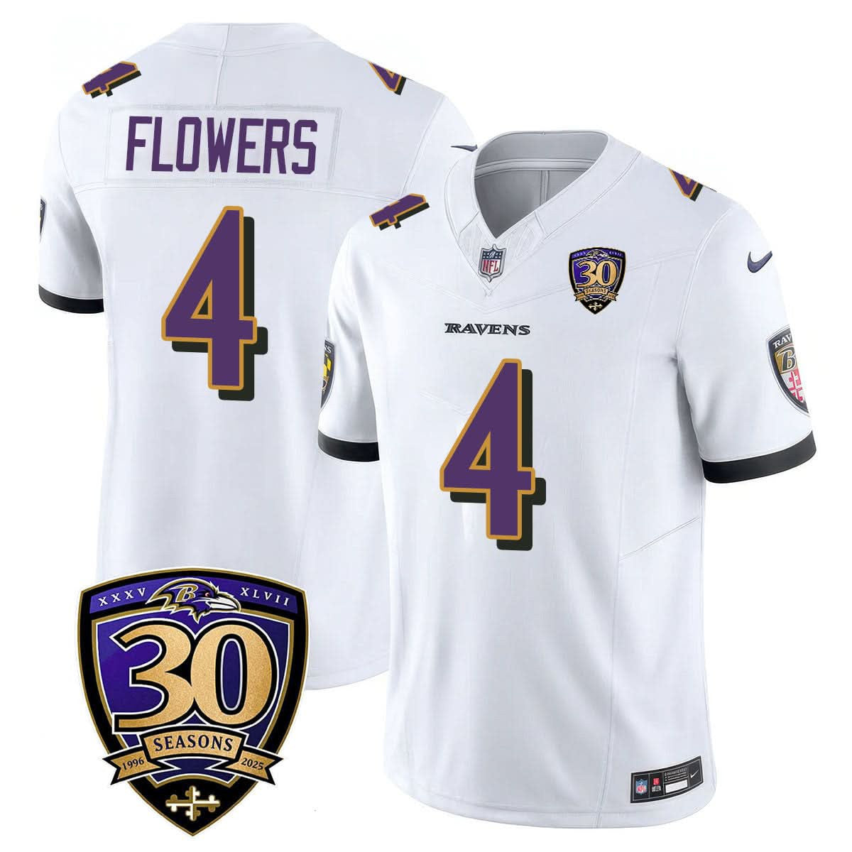 Baltimore Ravens Limited 30th Season Jersey - All Stitched