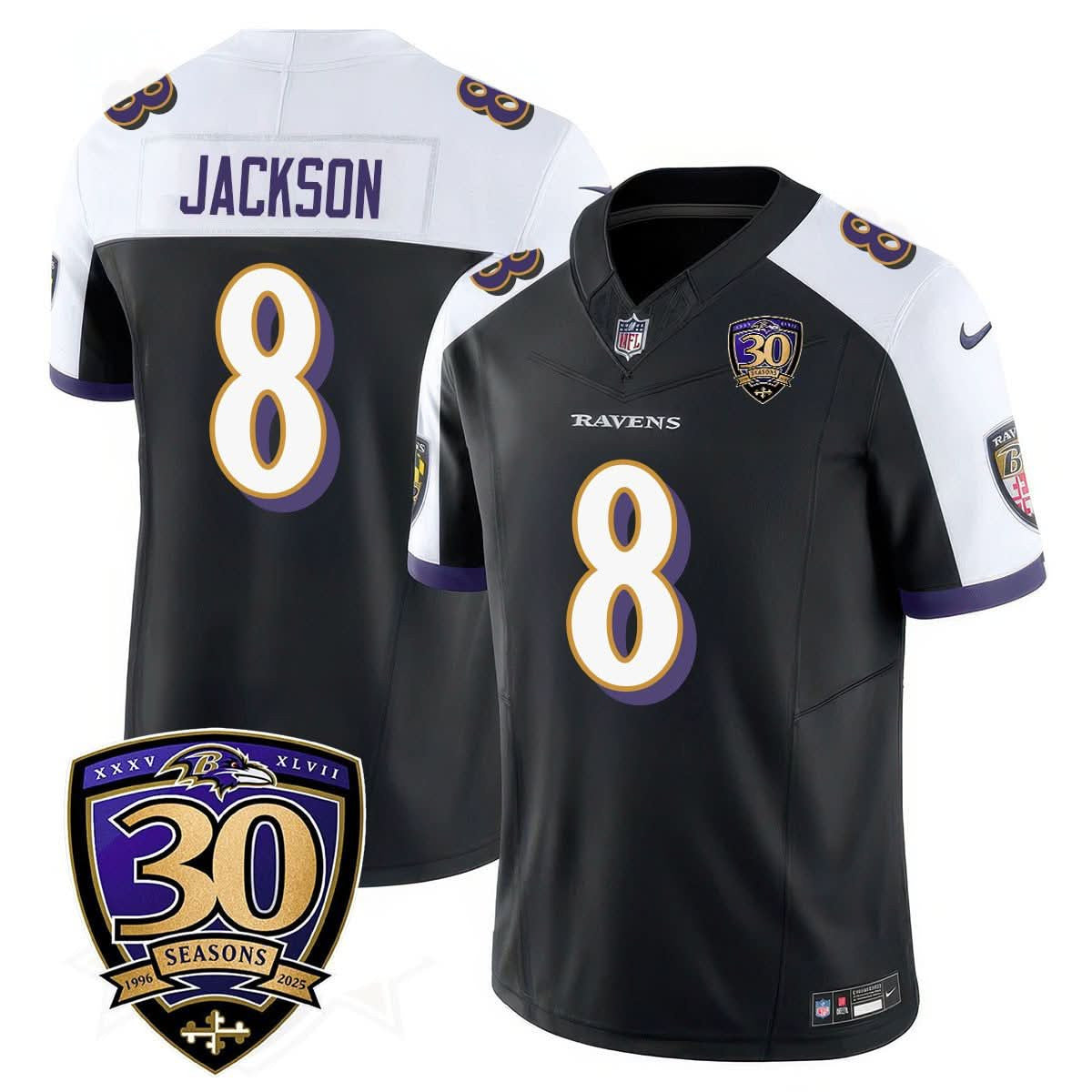 Baltimore Ravens Limited 30th Season Jersey - All Stitched