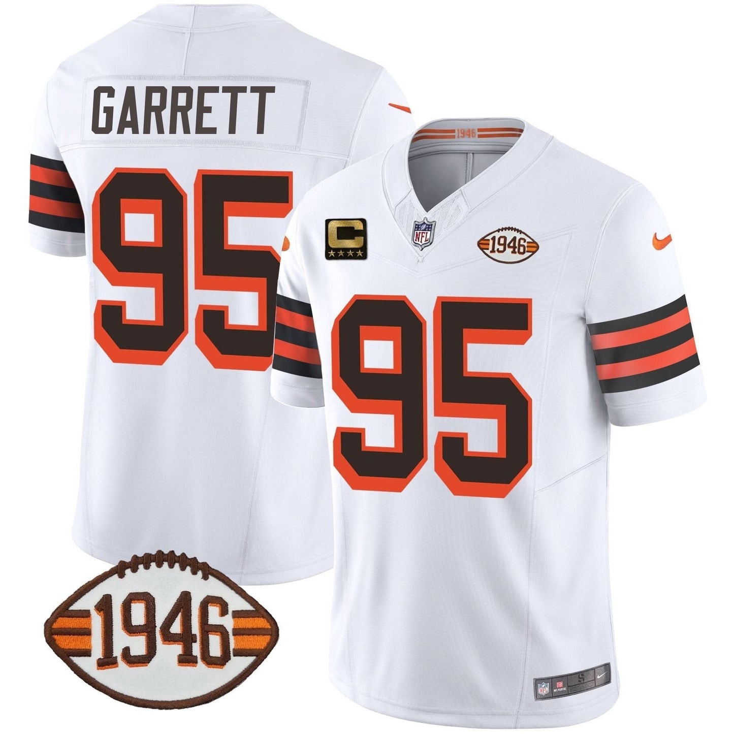 Browns 1946 75th Anniversary Patch Jersey - All Stitched