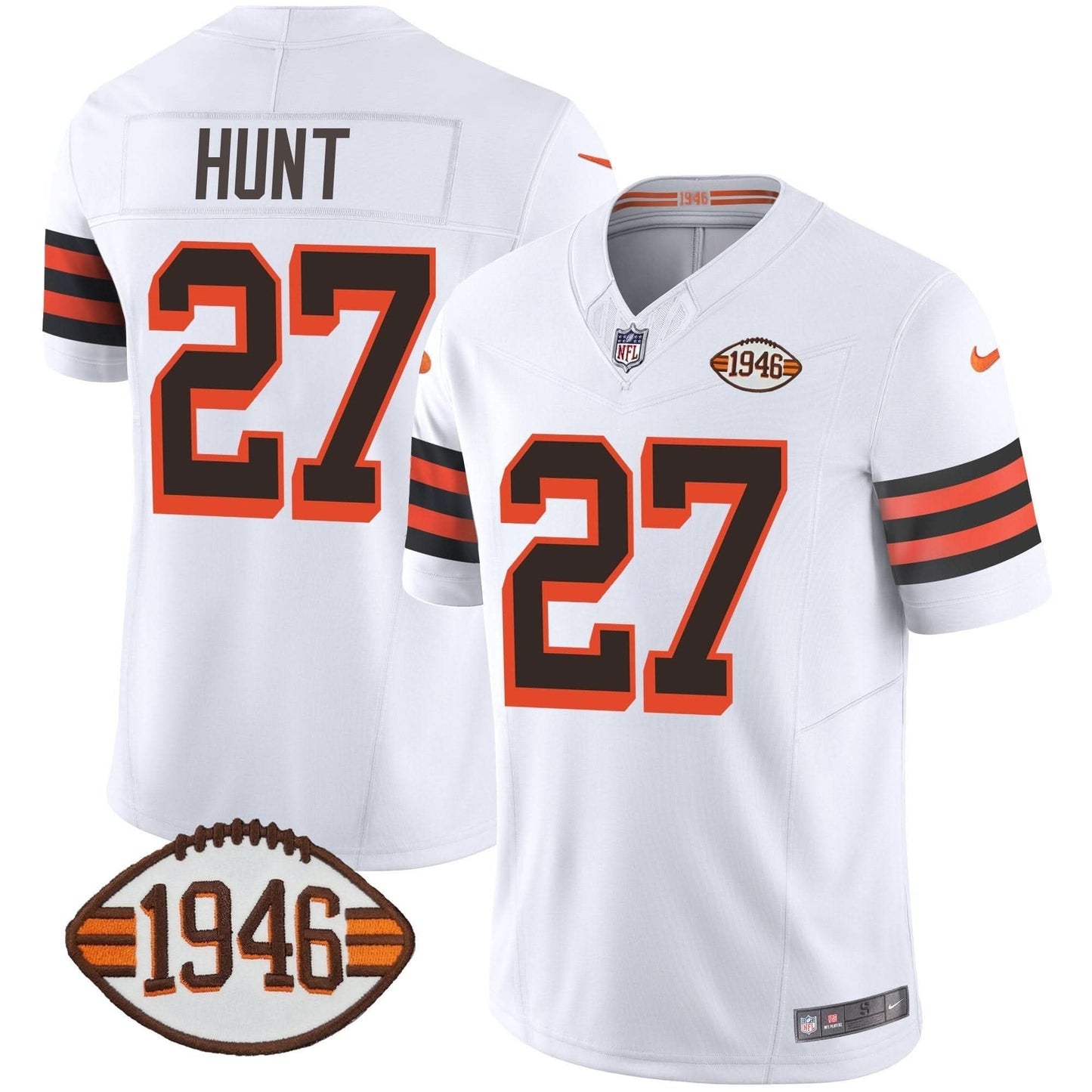 Browns 1946 75th Anniversary Patch Jersey - All Stitched