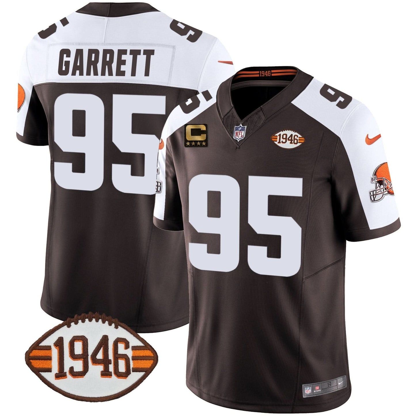 Browns 1946 75th Anniversary Patch Jersey - All Stitched
