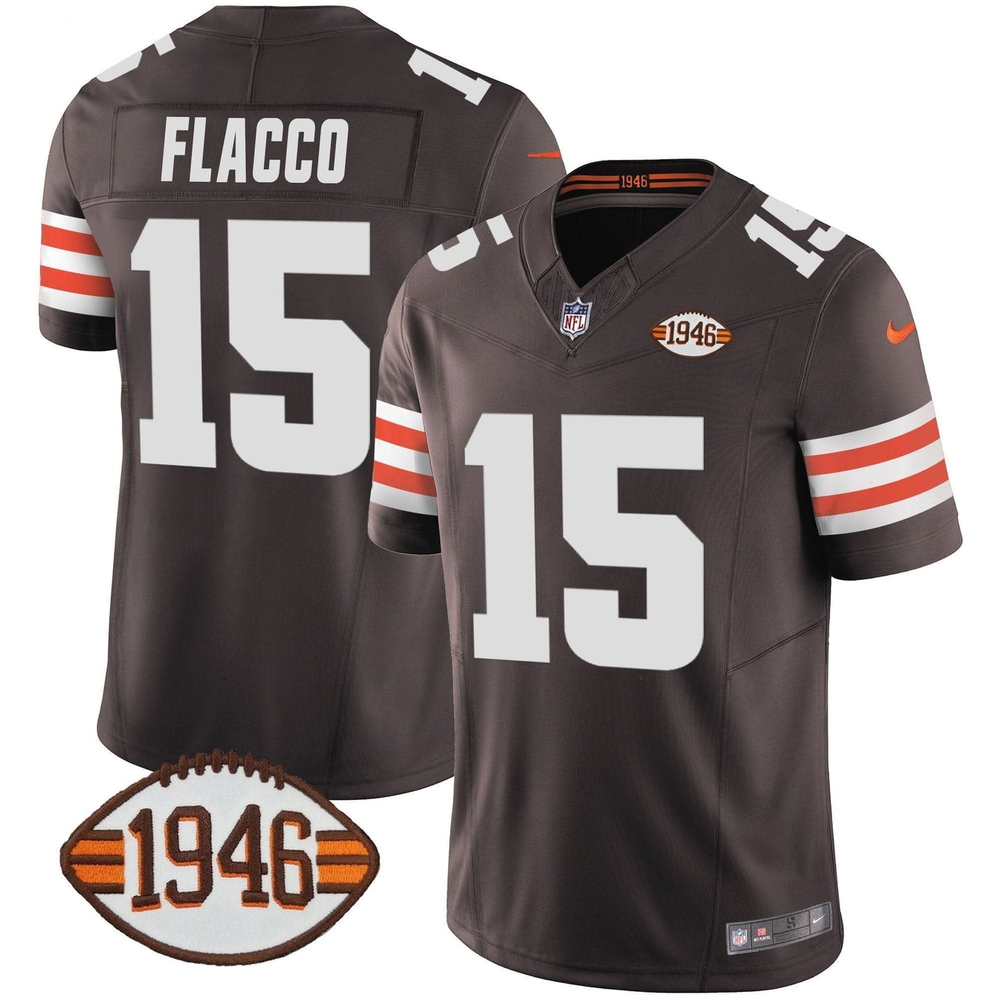 Browns 1946 75th Anniversary Patch Jersey - All Stitched