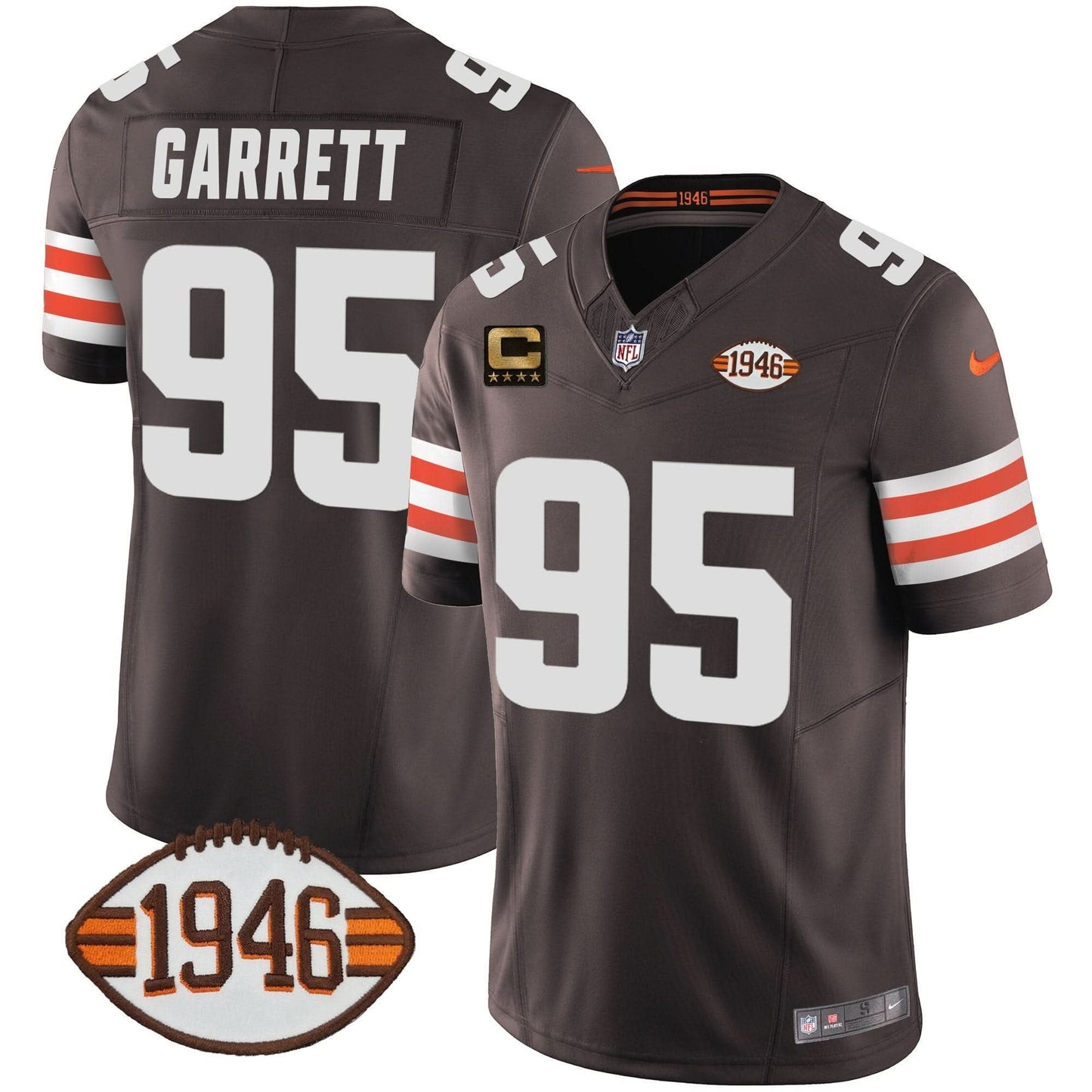 Browns 1946 75th Anniversary Patch Jersey - All Stitched