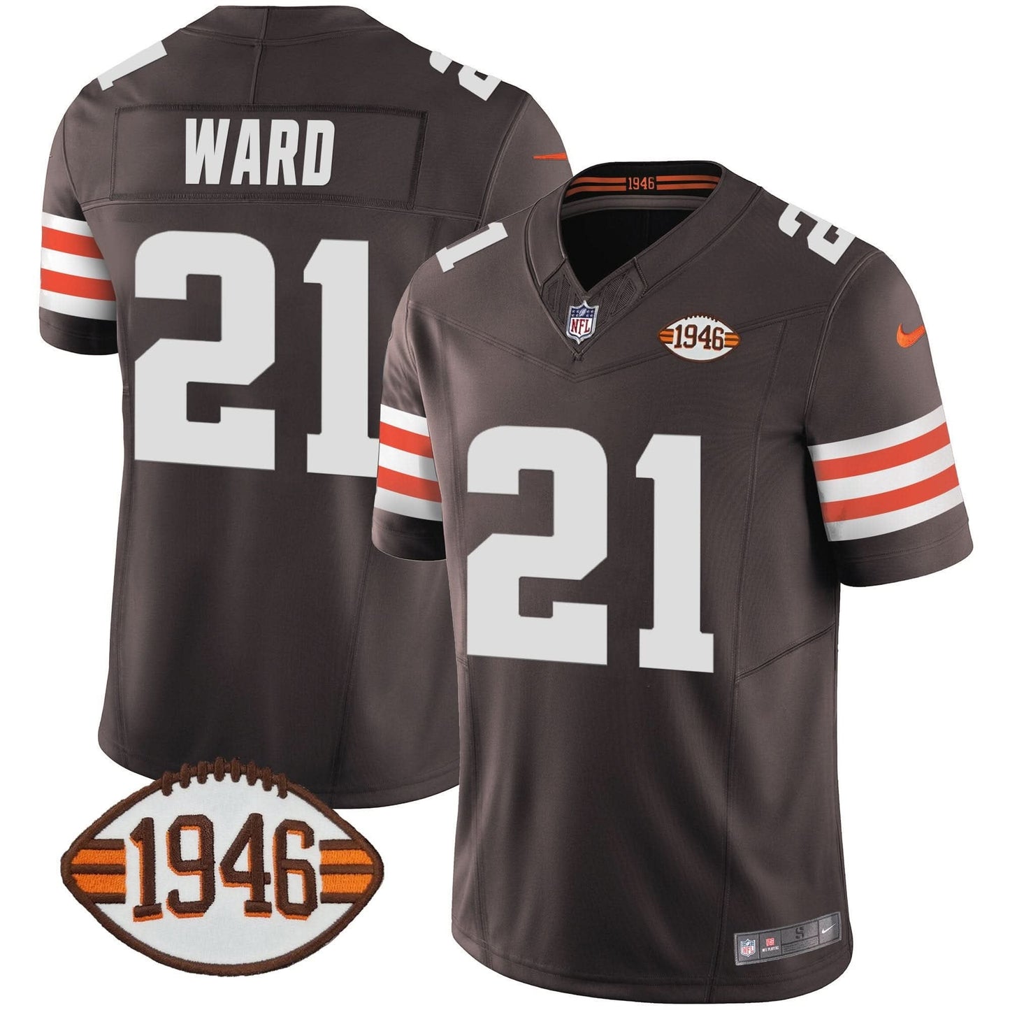 Browns 1946 75th Anniversary Patch Jersey - All Stitched