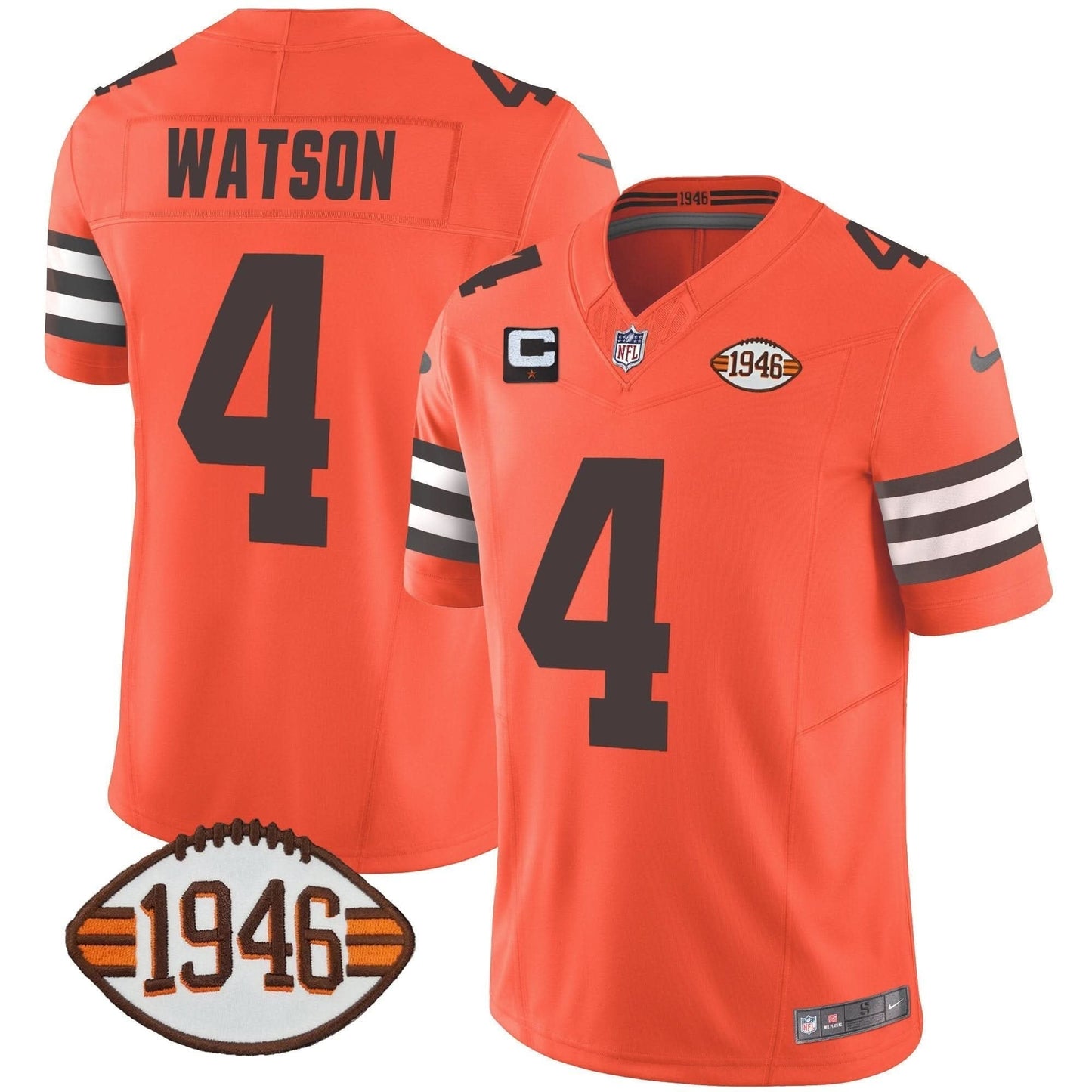 Browns 1946 75th Anniversary Patch Jersey - All Stitched
