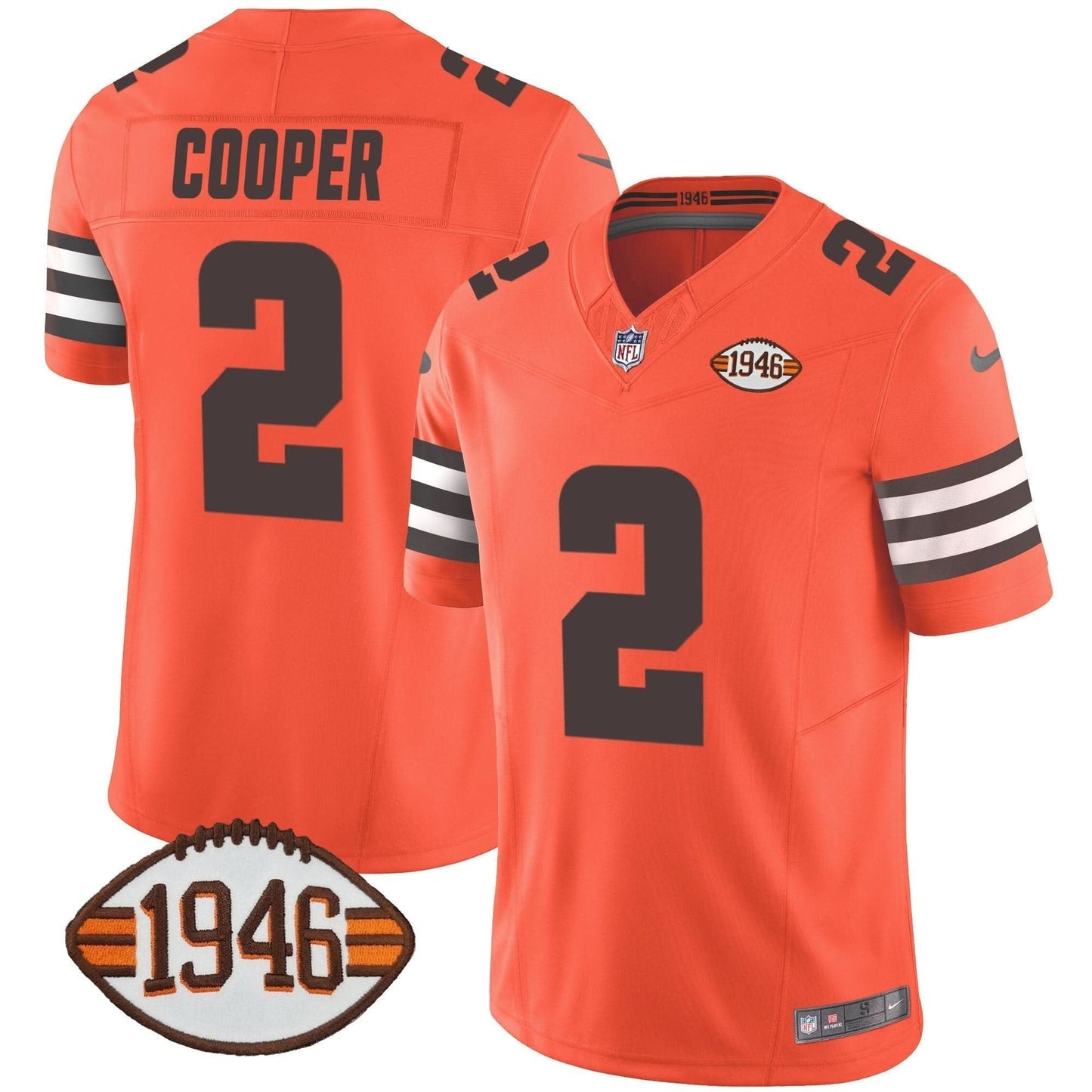 Browns 1946 75th Anniversary Patch Jersey - All Stitched