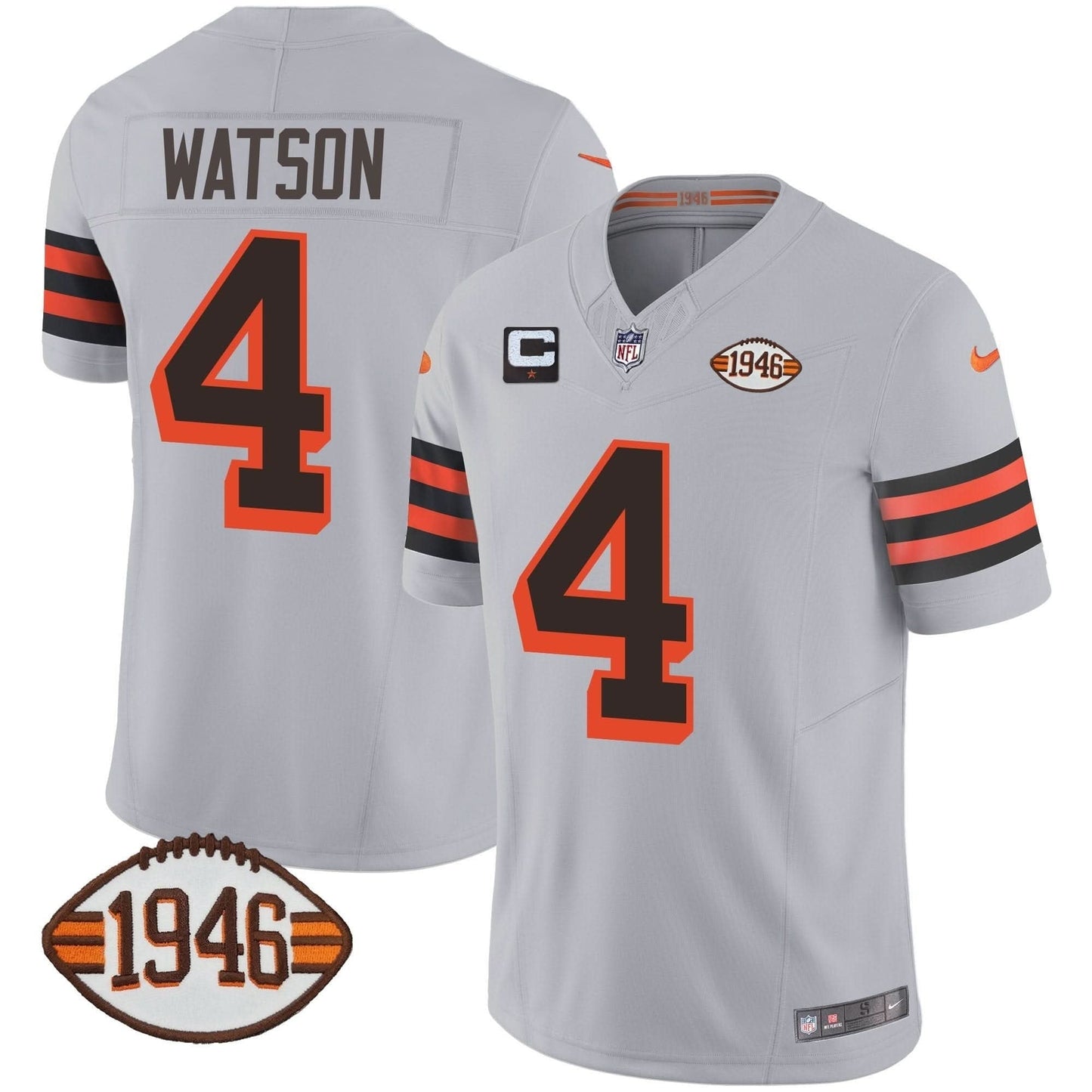 Browns 1946 75th Anniversary Patch Jersey - All Stitched