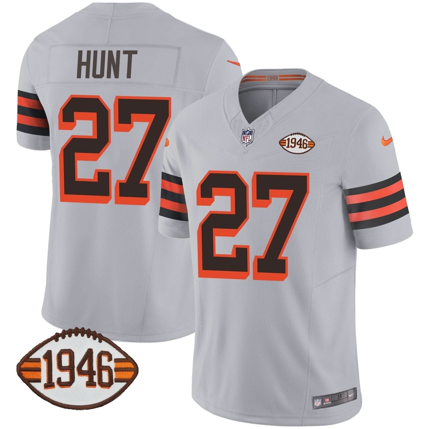 Browns 1946 75th Anniversary Patch Jersey - All Stitched