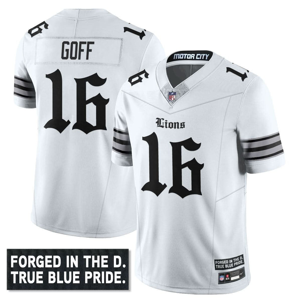 Detroit Lions 'Gothic Motor City Edition' Vapor Limited Jersey - All Stitched